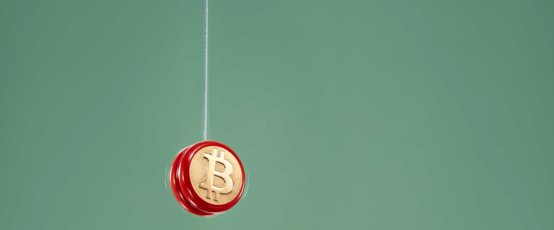 Yo-yo with Bitcoin symbol