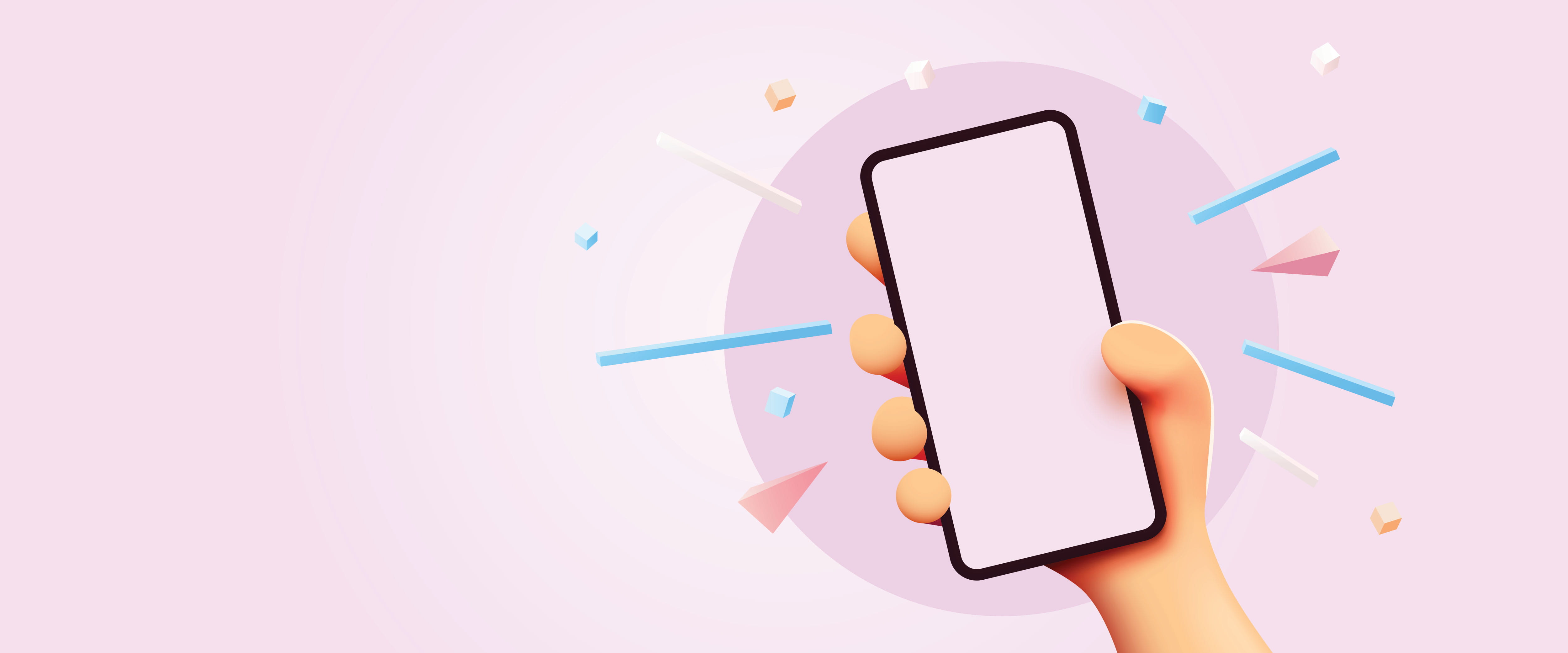 Hand holding a smartphone