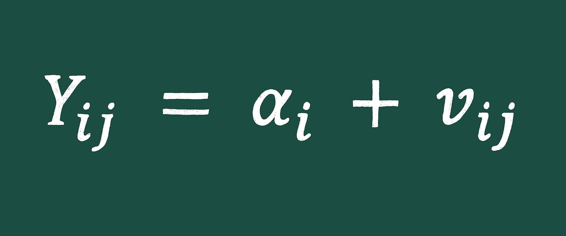 Academic equation written in chalkboard style