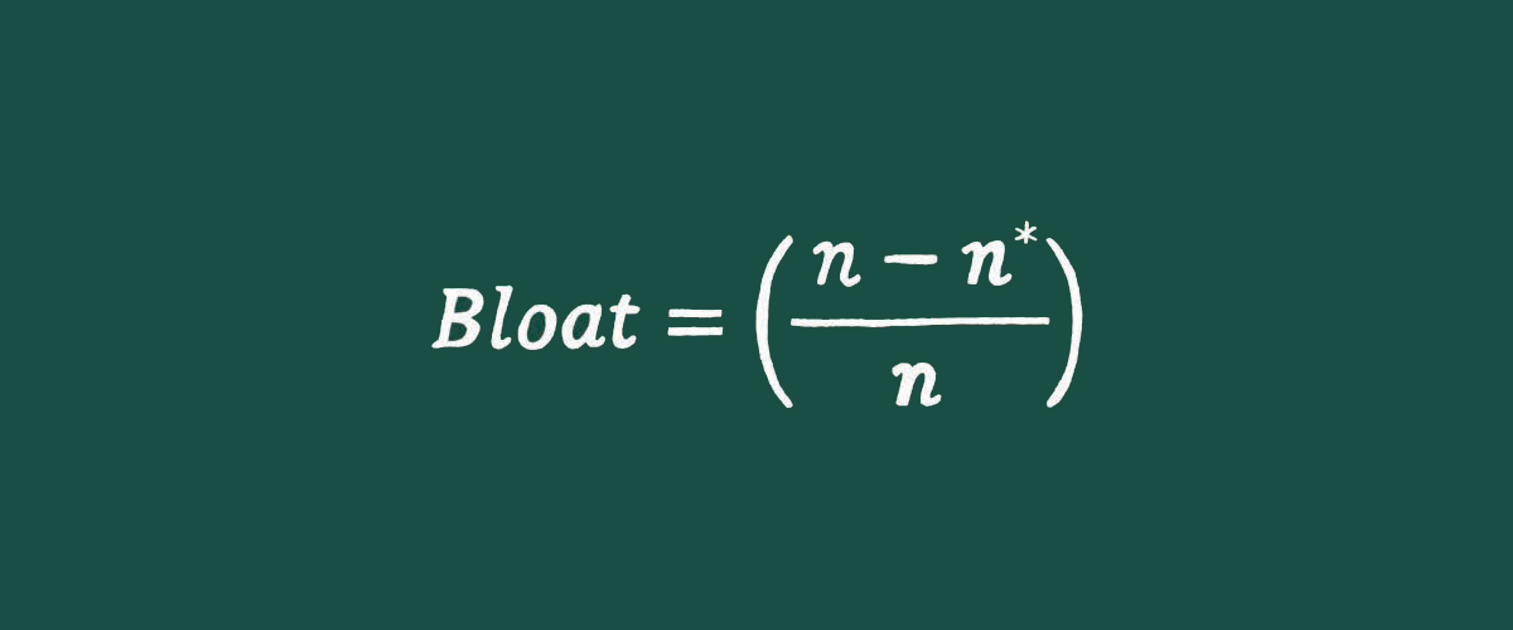 Equation written in chalkboard style