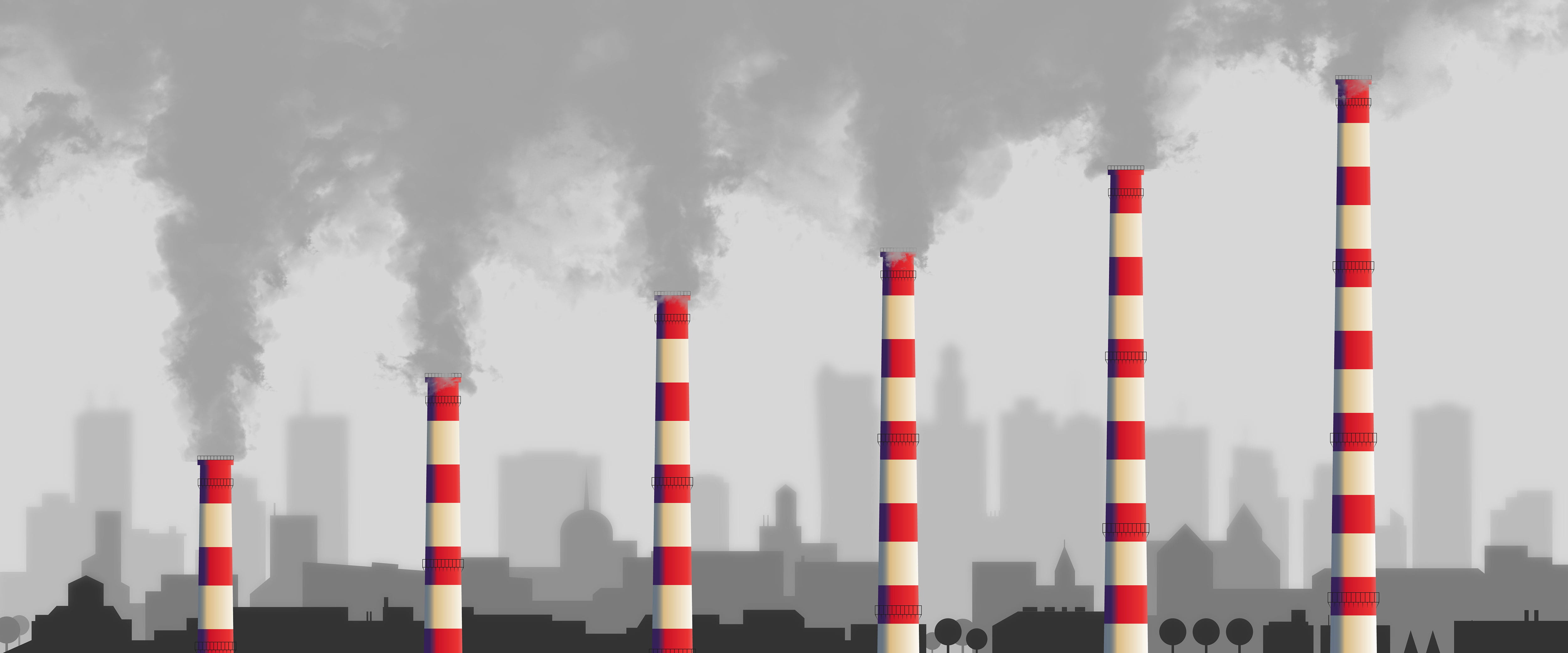 Smokestacks in ascending order of height