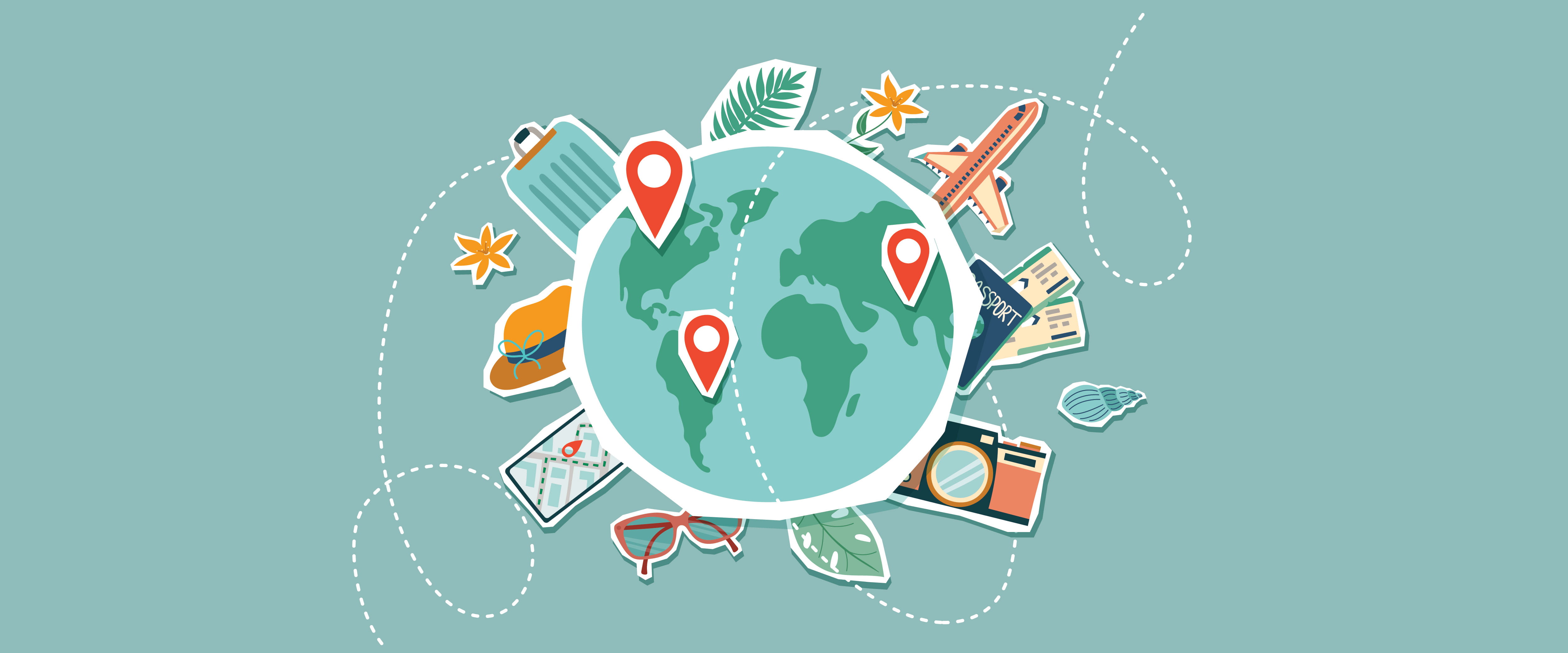 Global travel imagery