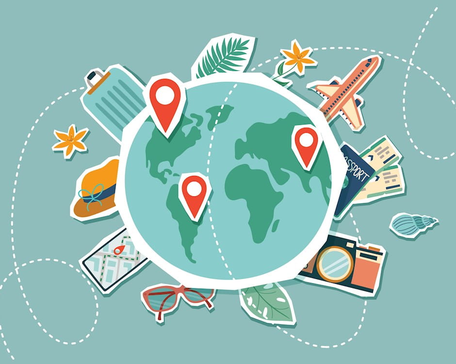 Global travel imagery