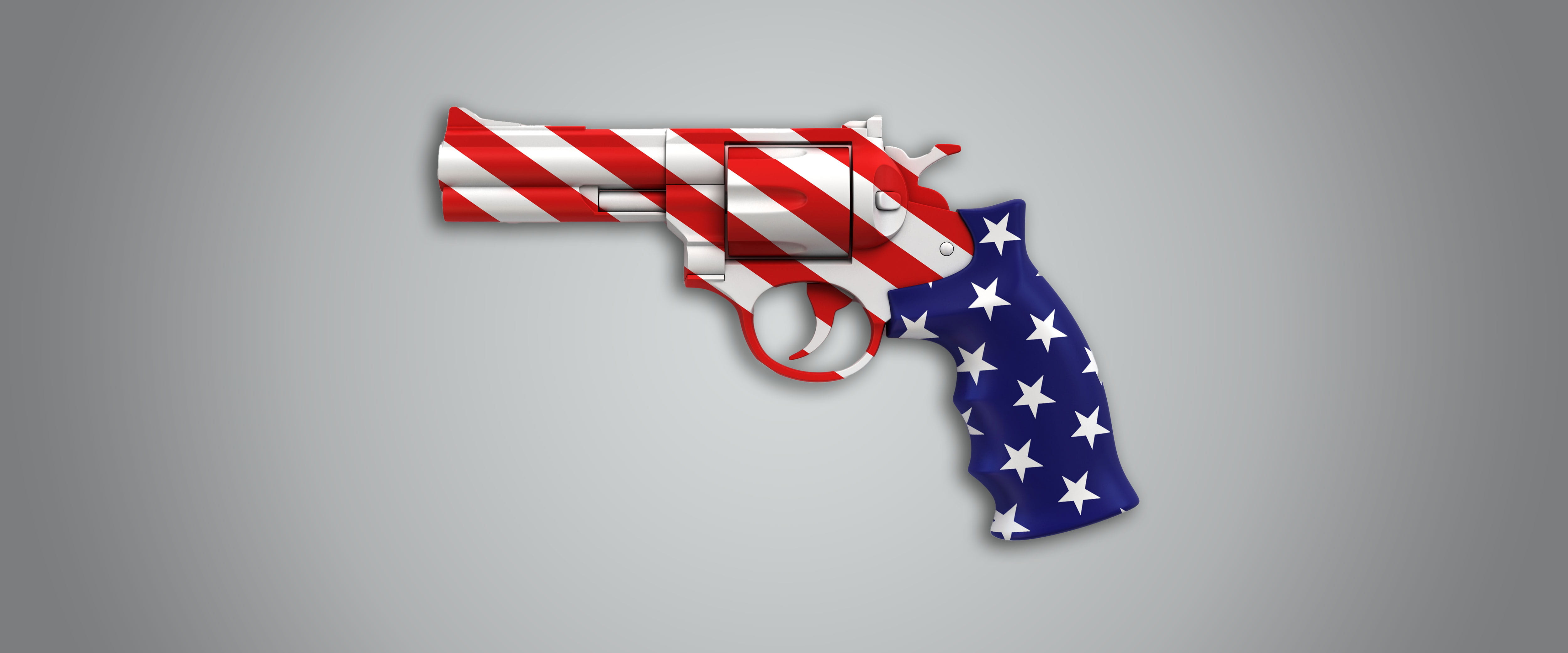 Gun with American flag print