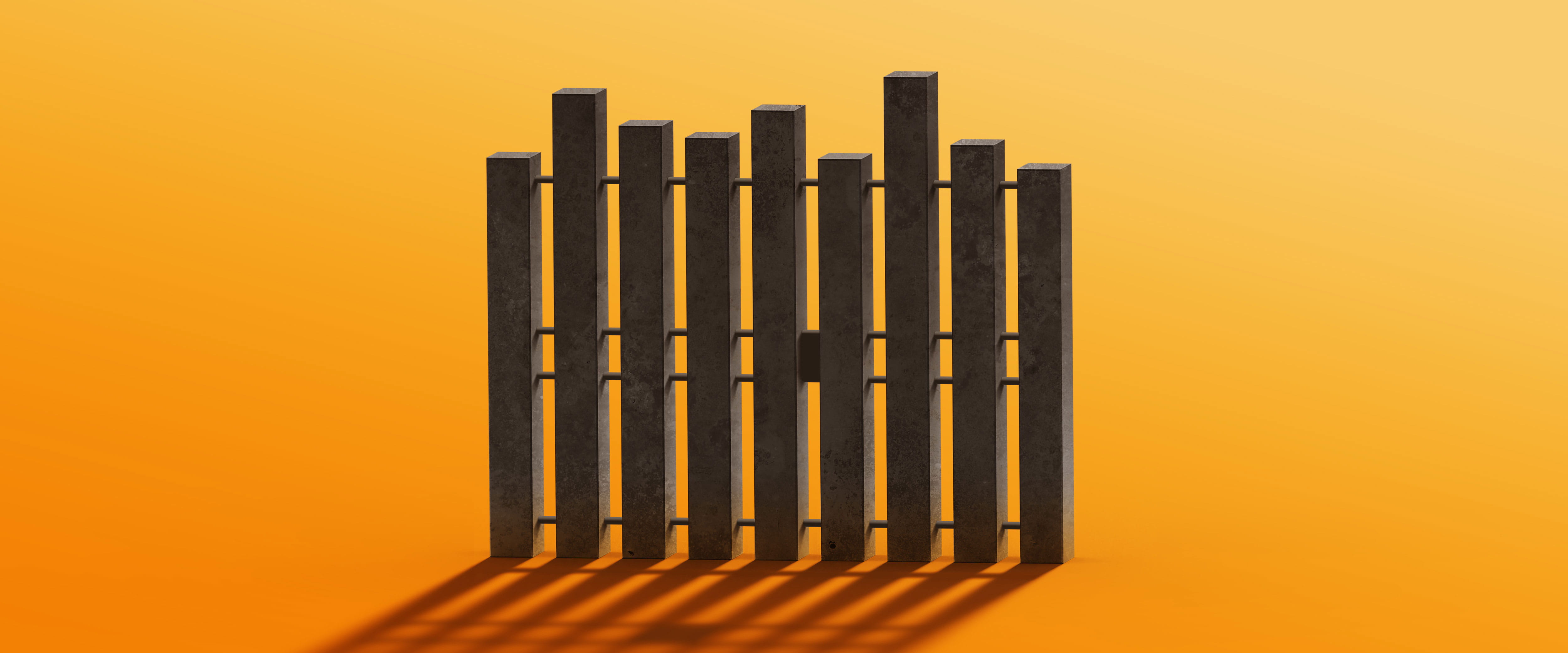 Chart bars as cell door