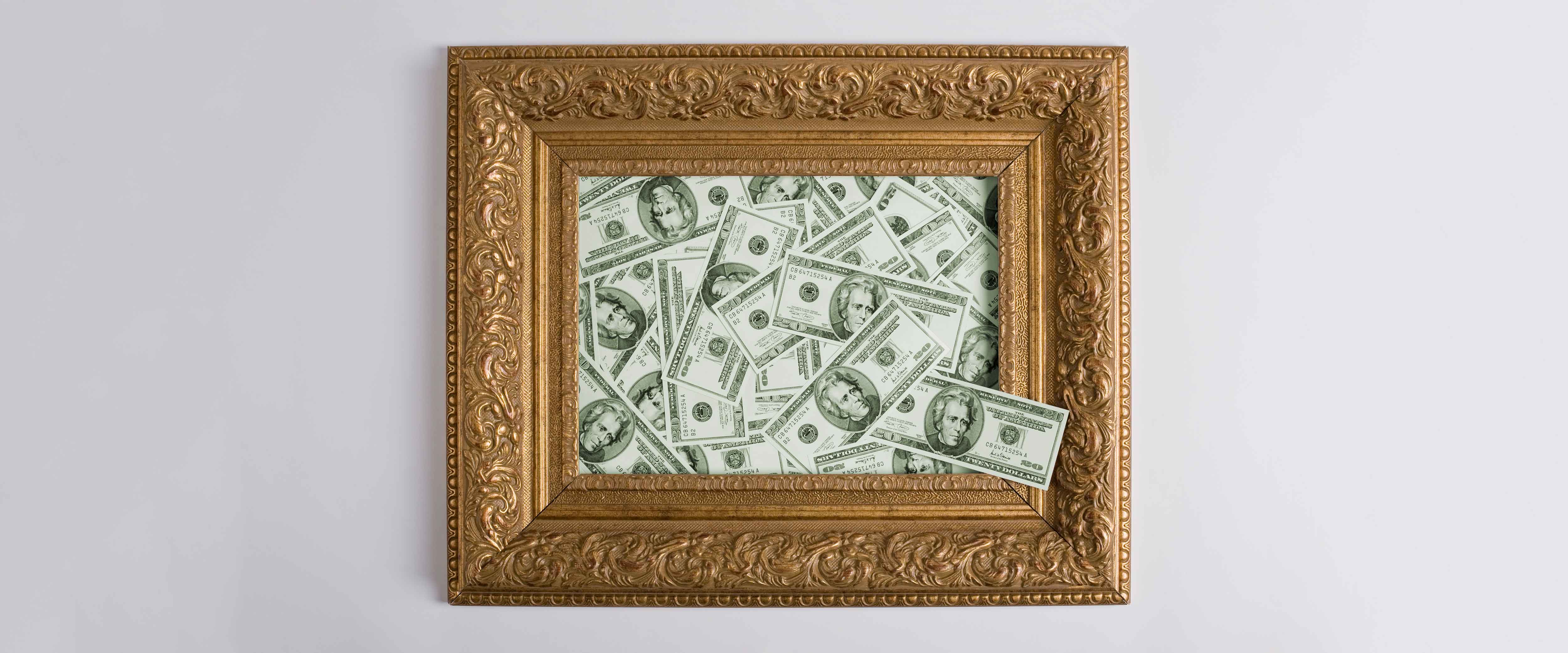 Money in frame