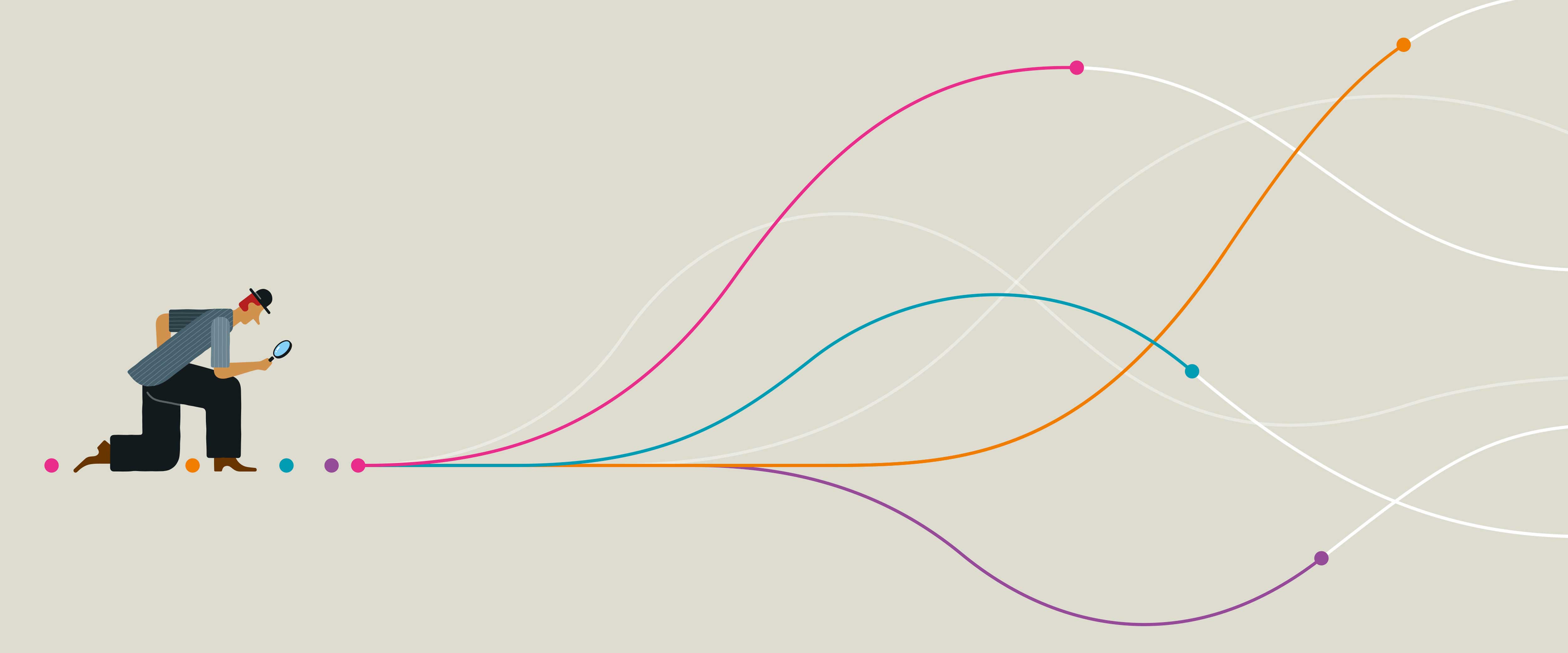 Detective looking at different wavy strands