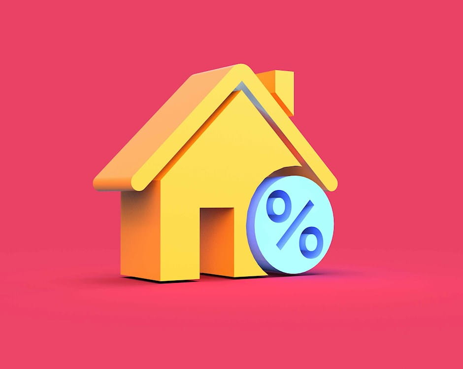 House and percentage symbol