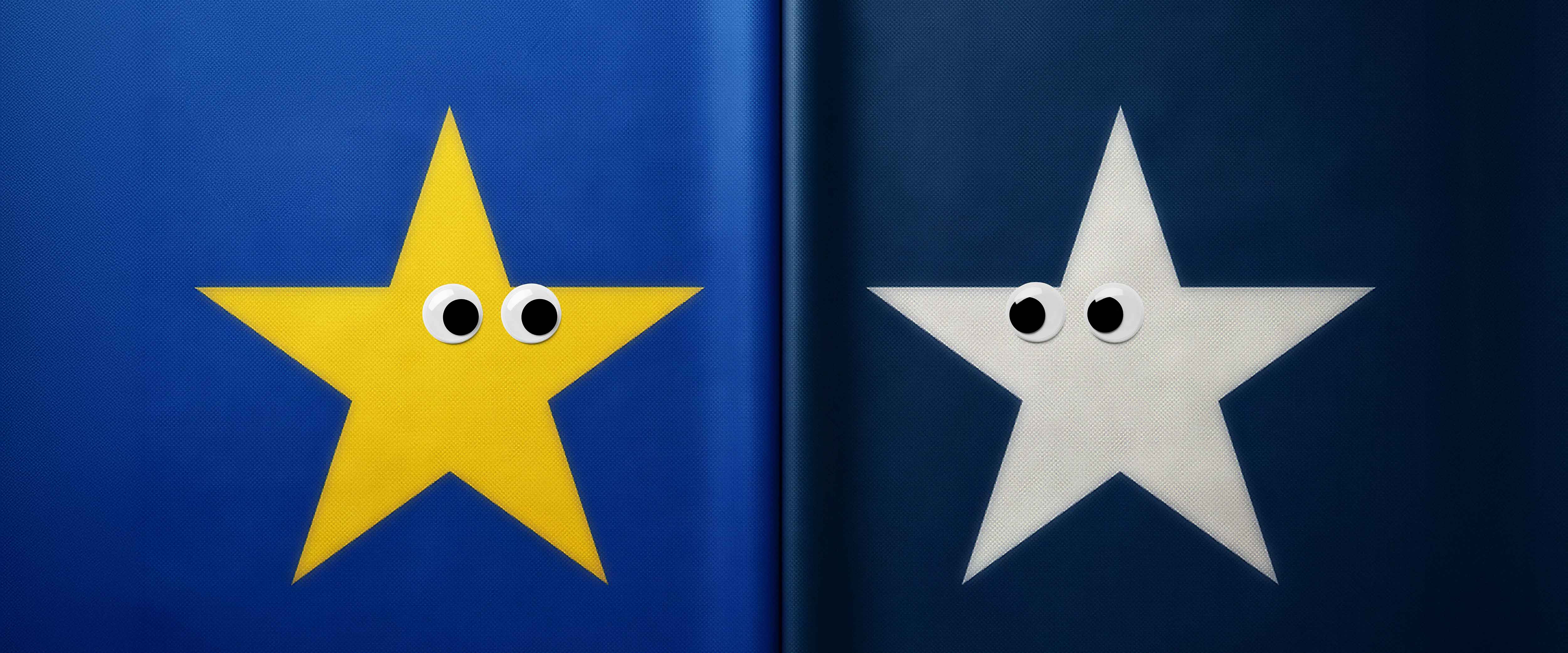 US and EU stars looking at each other