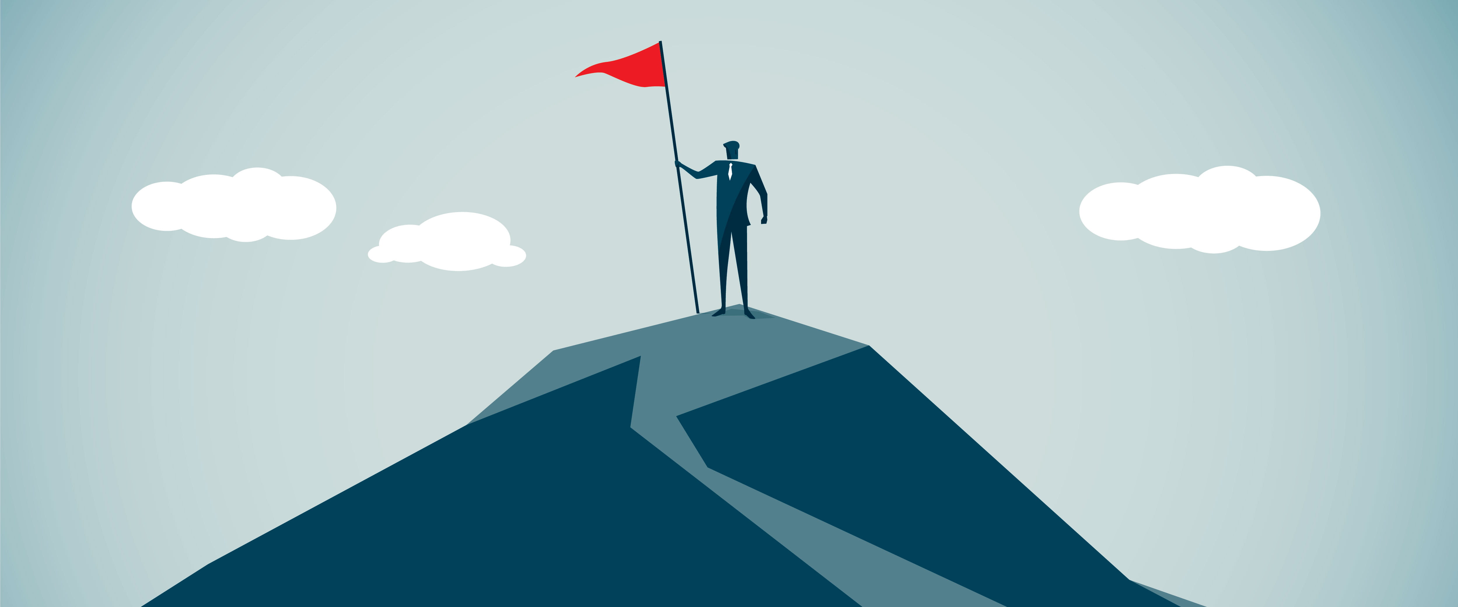 Person on mountaintop