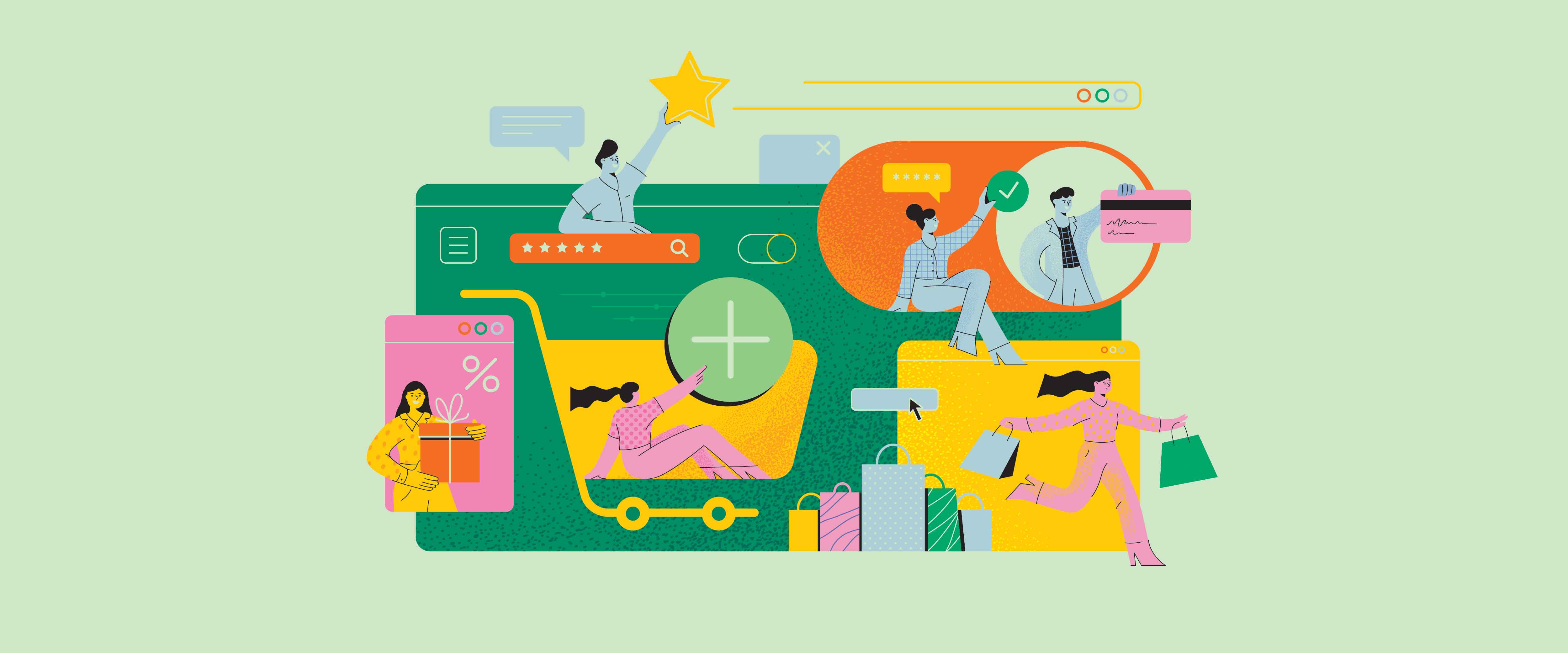 People using e-commerce