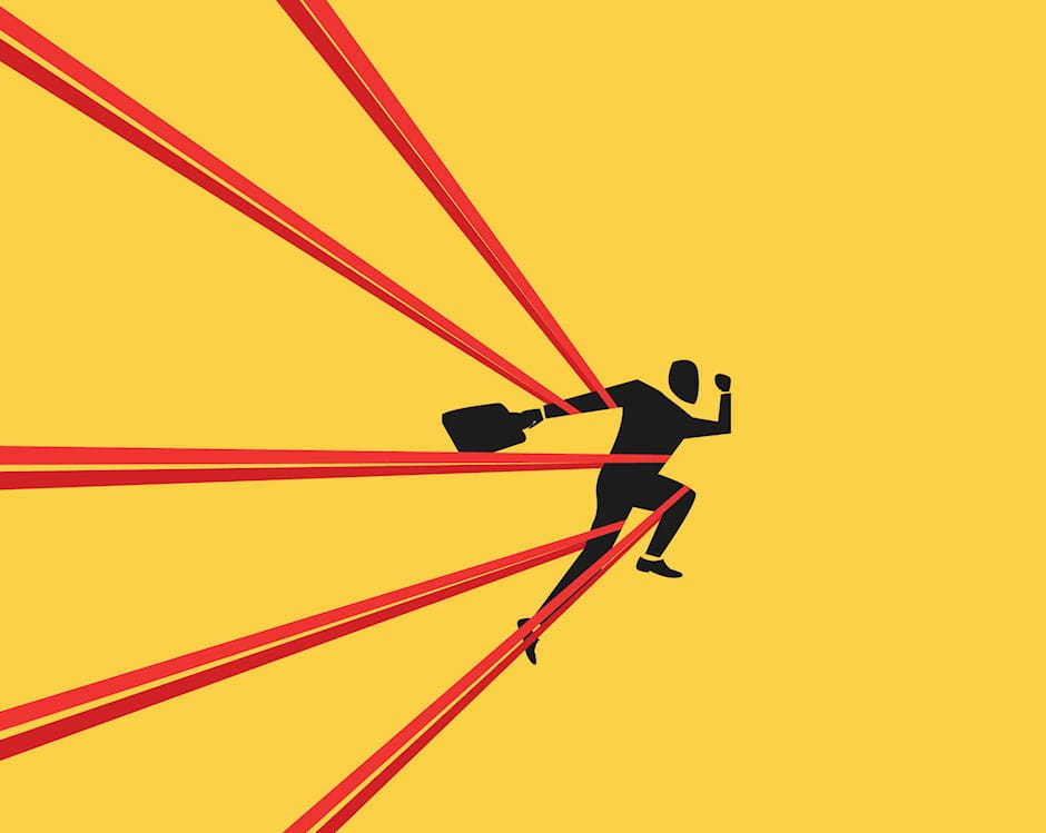 Worker stuck in red tape