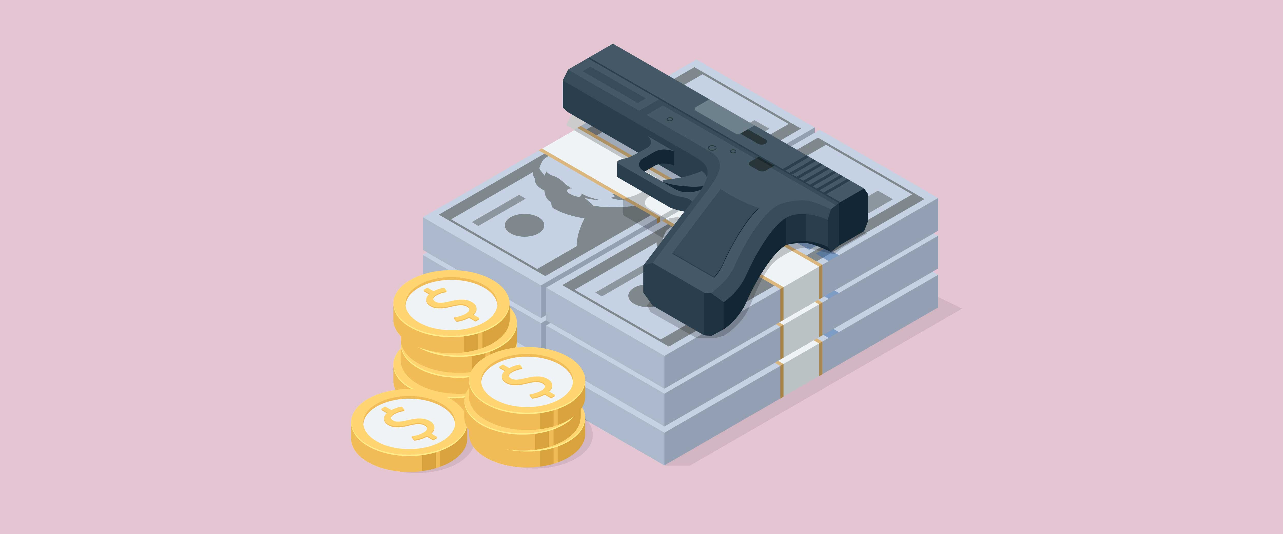 Gun and money