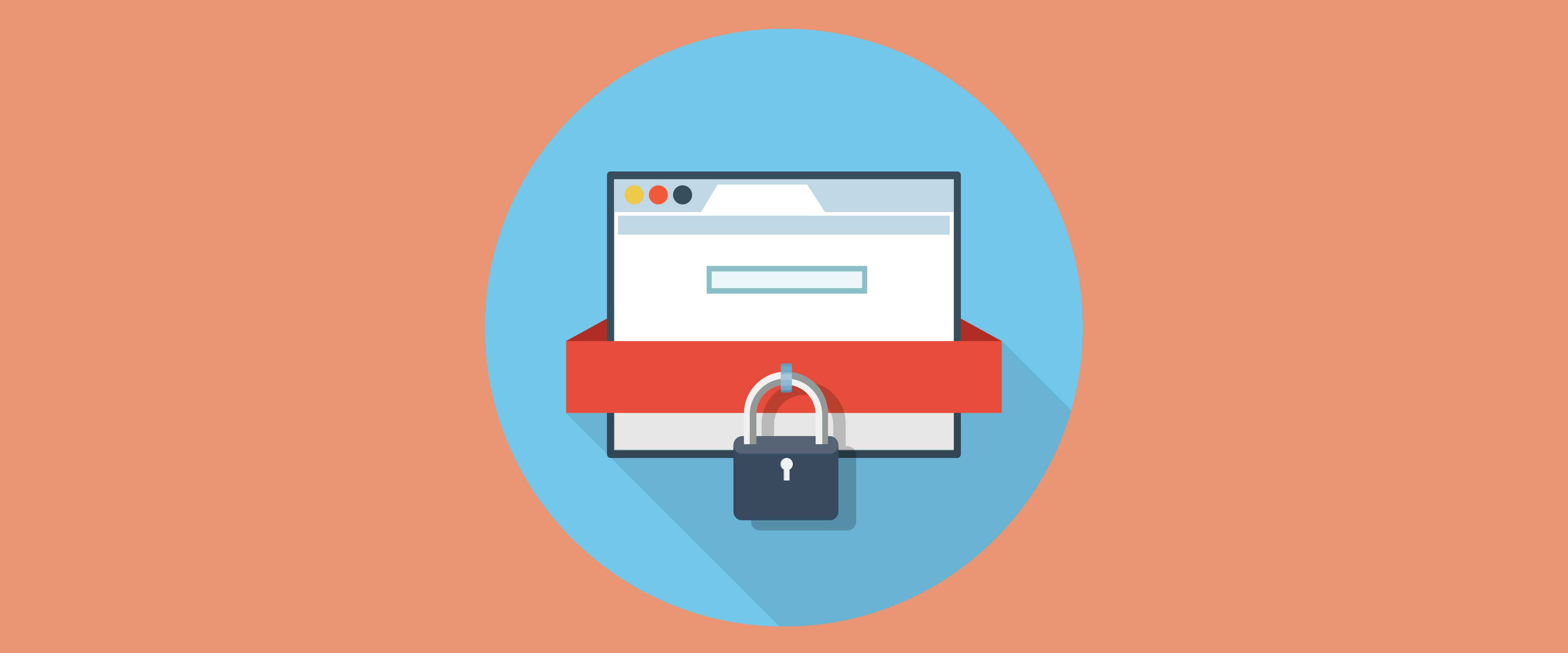 Padlock on a browser window