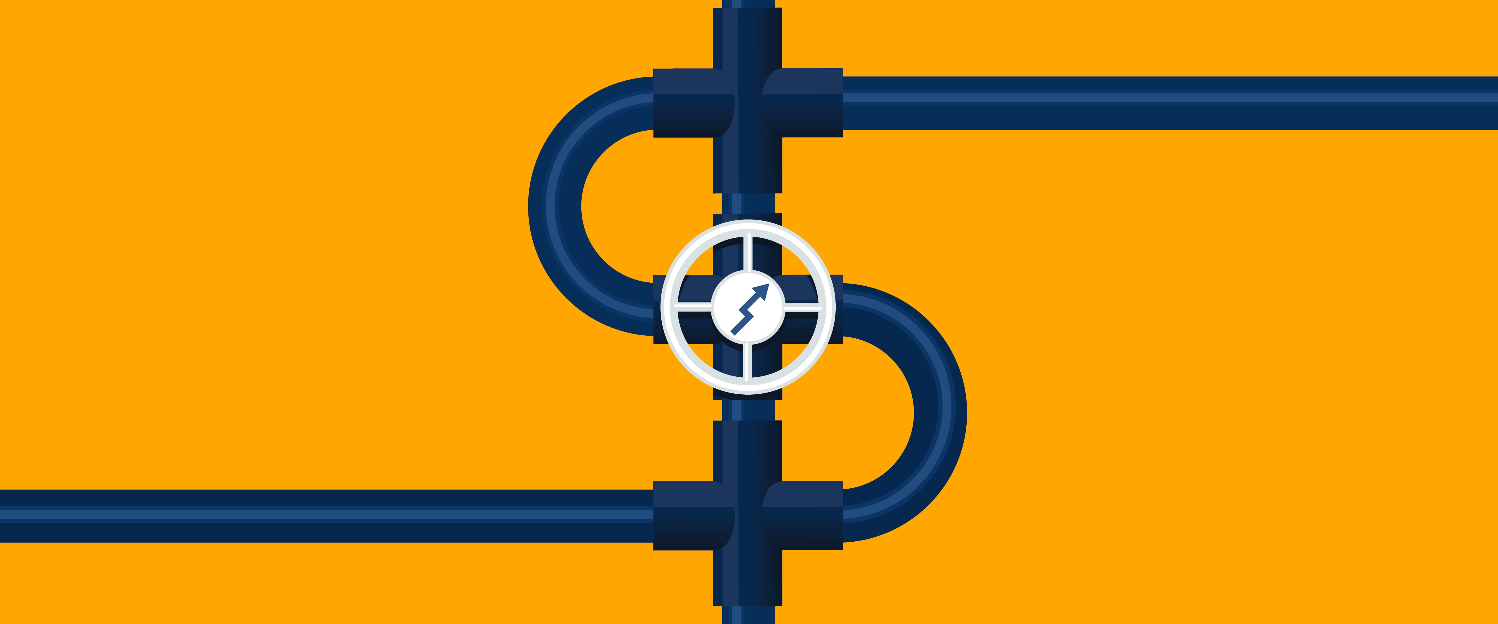 Pipes with the center shaped like a $