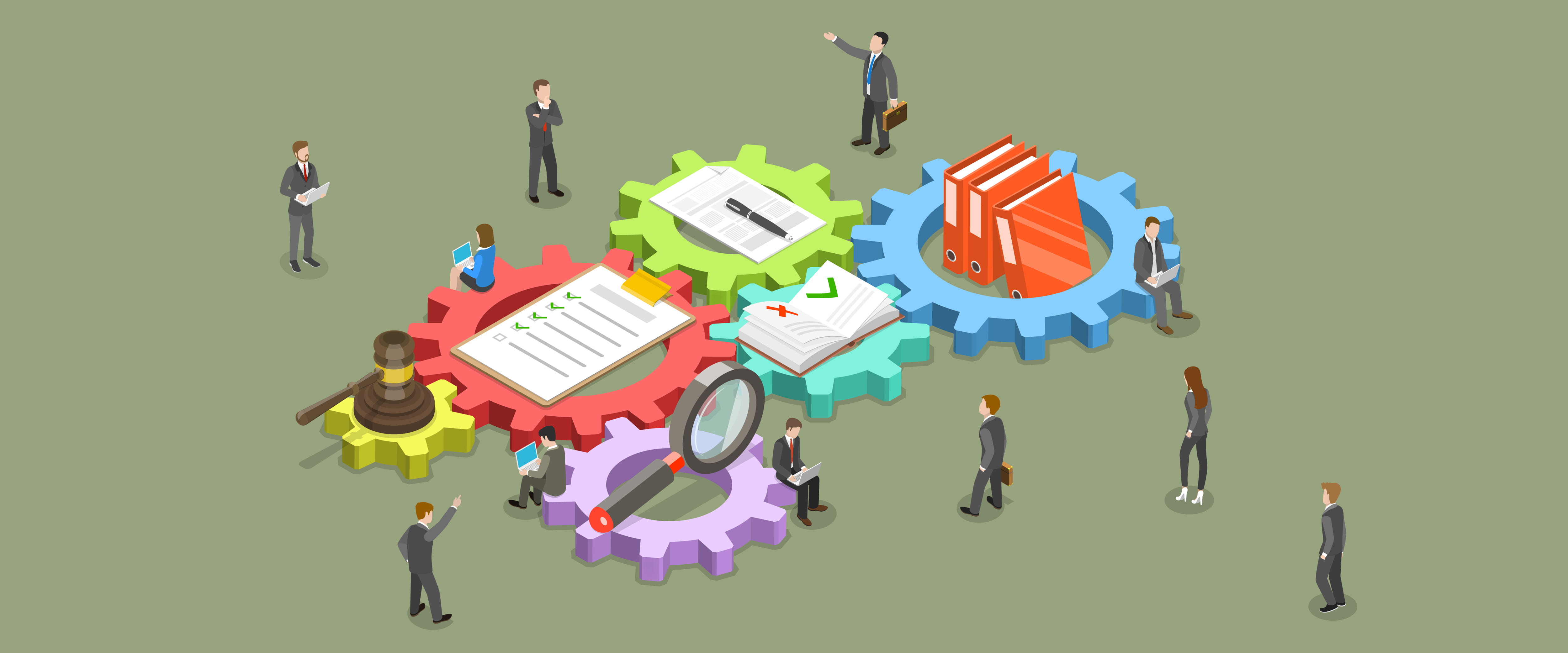 Fitting various objects together with gears