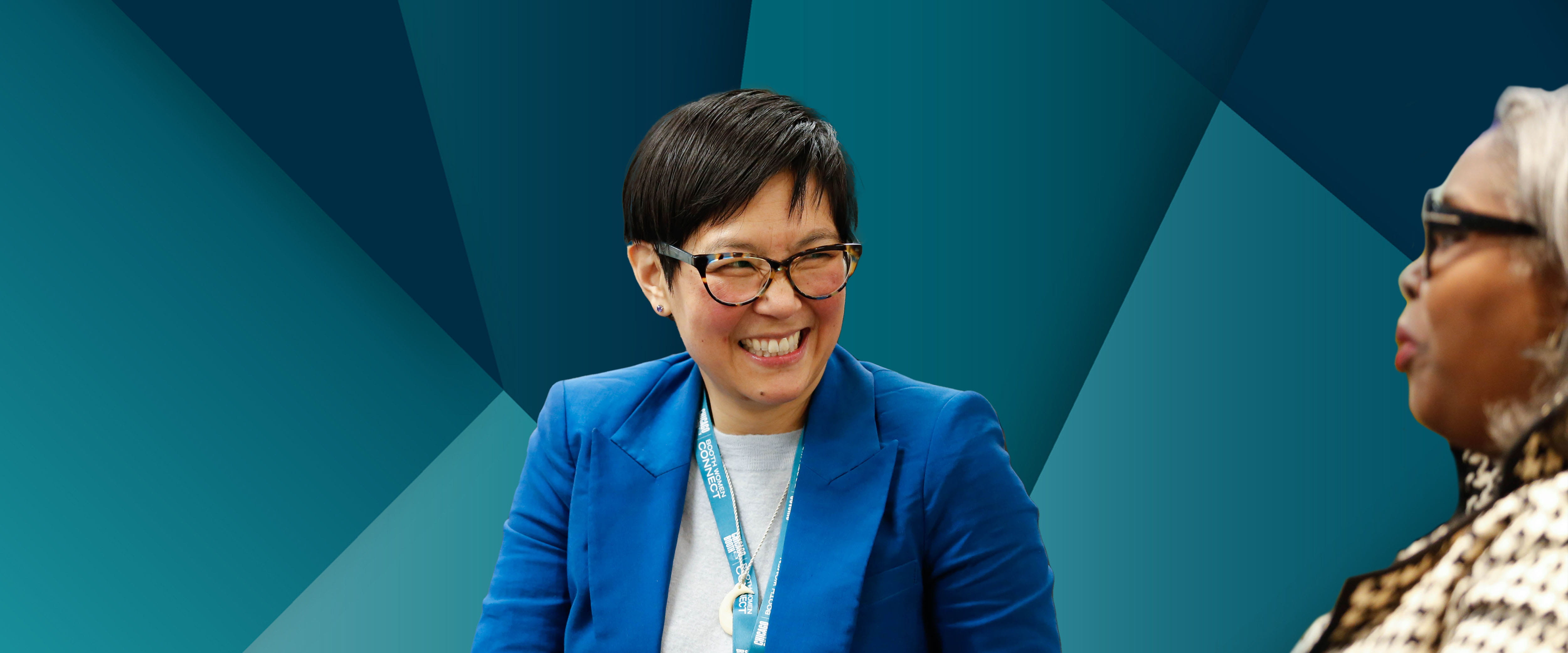 Guest speaking with Angela Pace Moody at the Booth Women Connect Conference