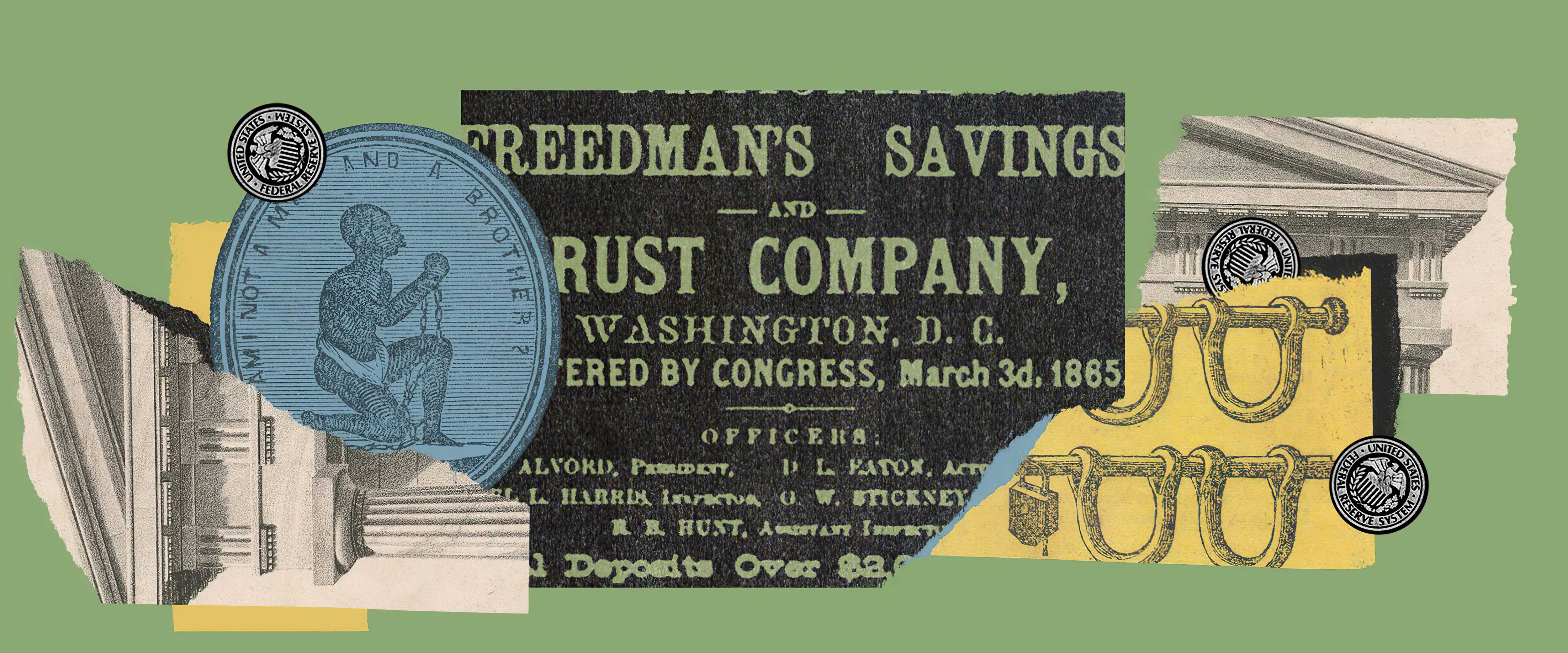 Illustration of banking icons and symbols