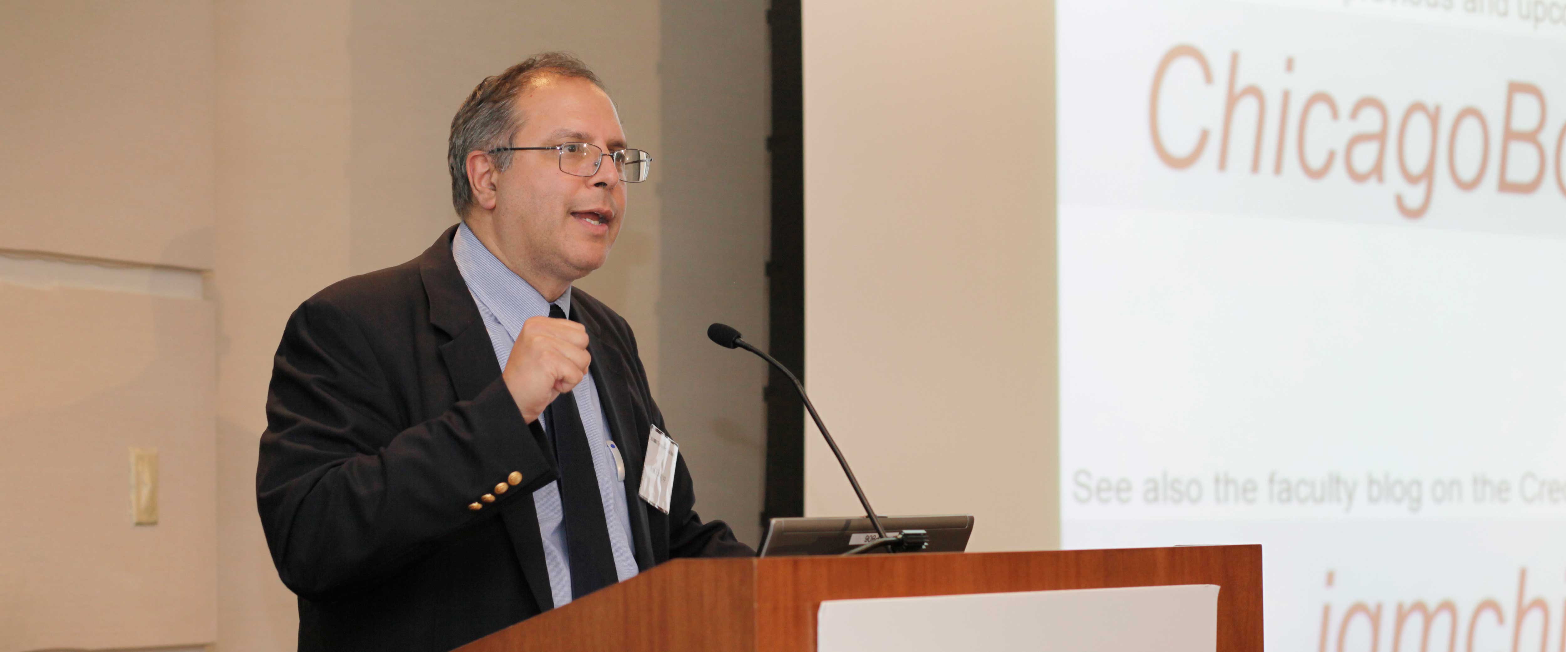 Anil Kashyap speaking at an IGM event