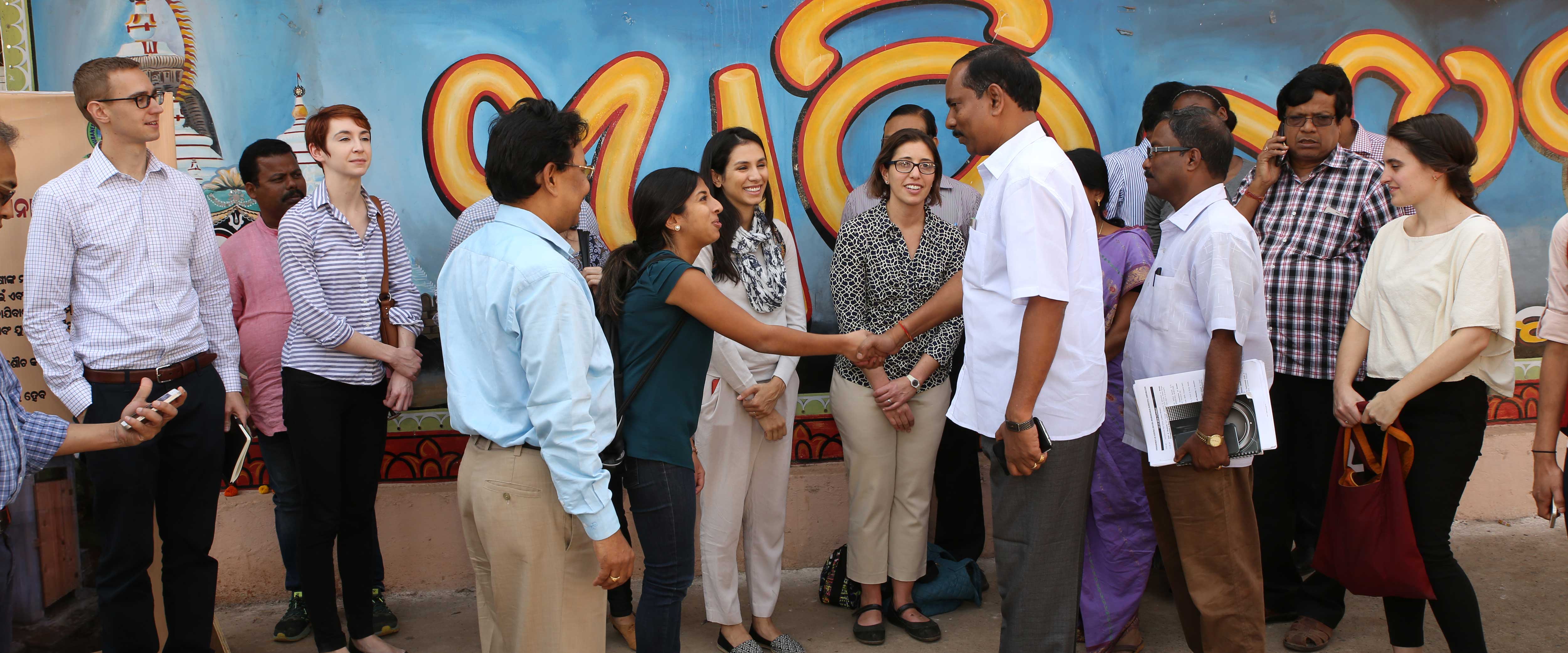 Meeting people during a social impact trip