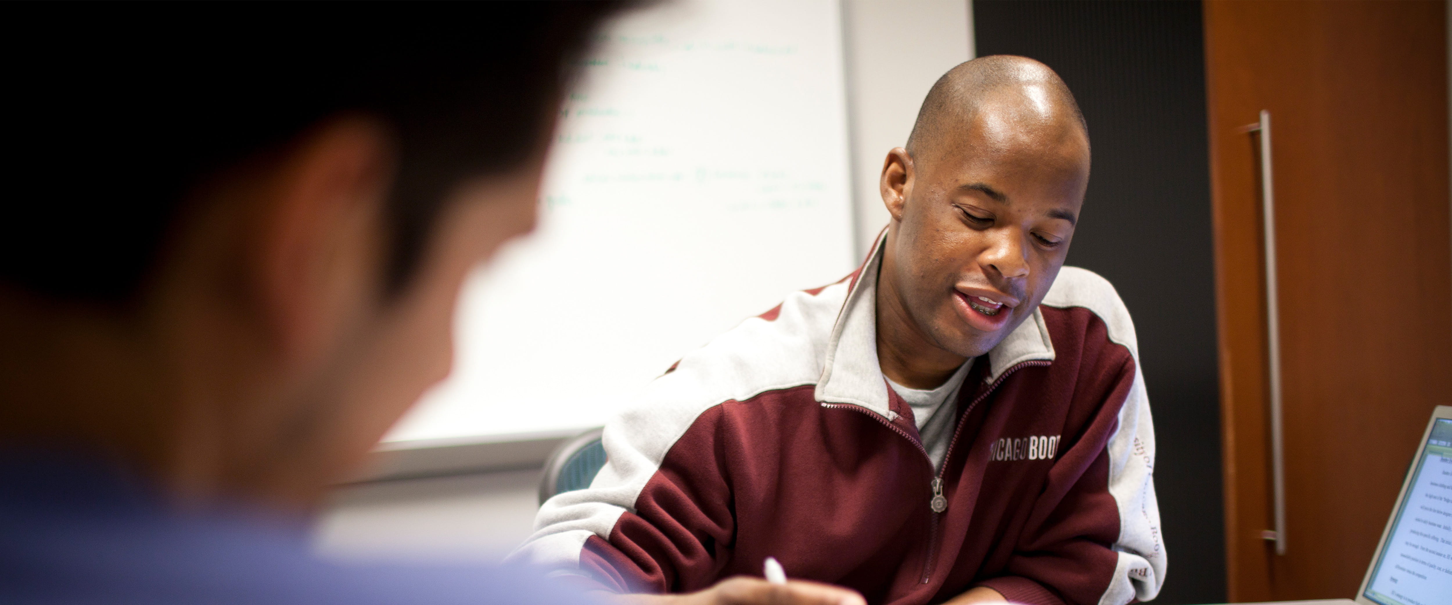 A student studying