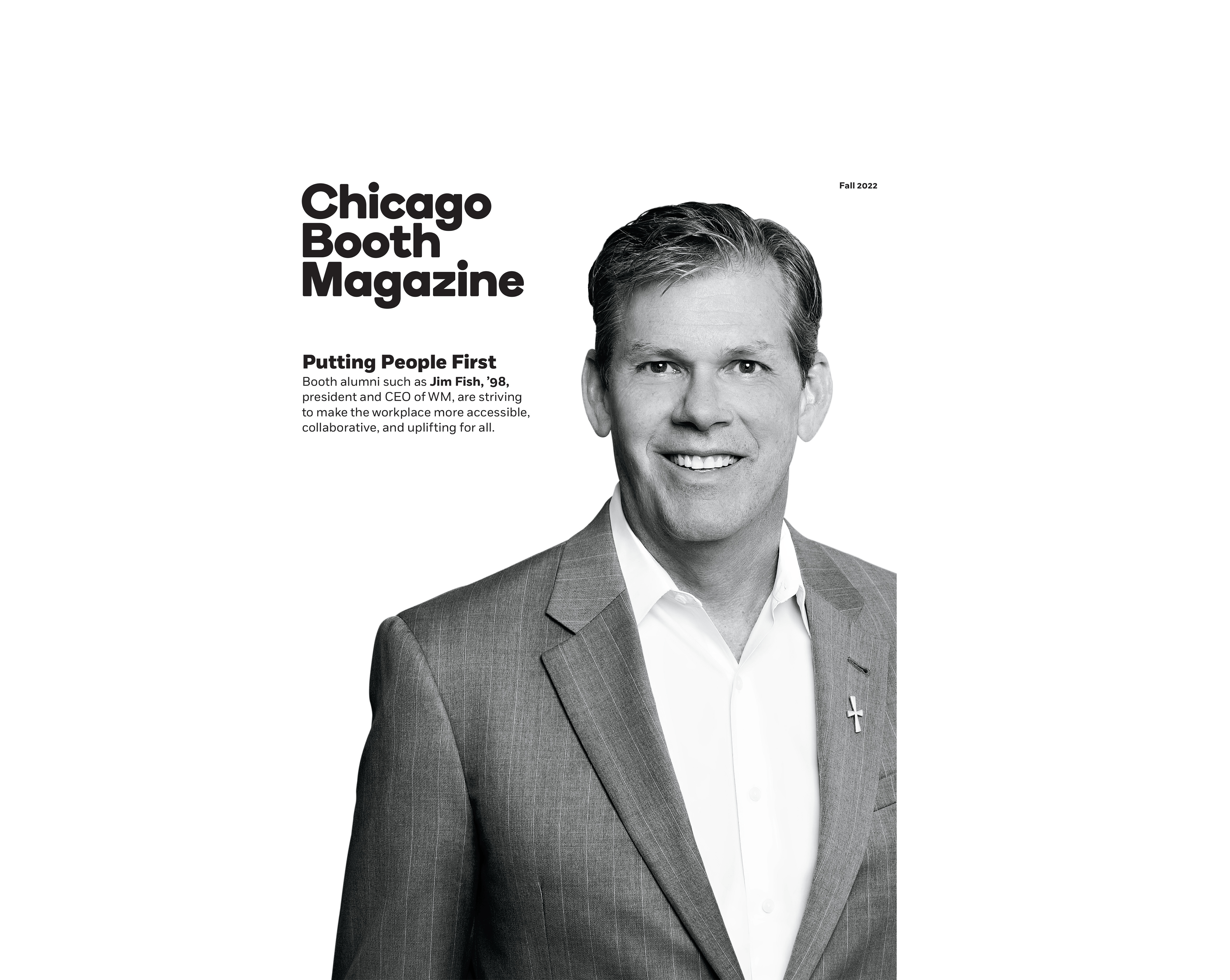 Jim Fish on the cover of Chicago Booth Magazine, Fall 2022