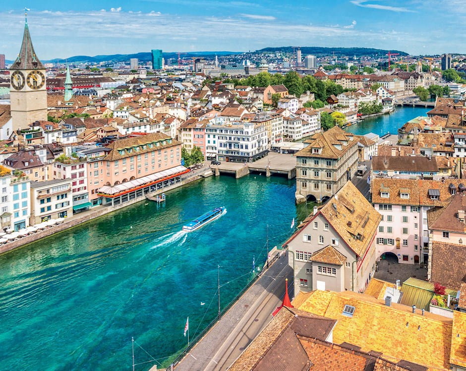 A photo of the river in Zurich