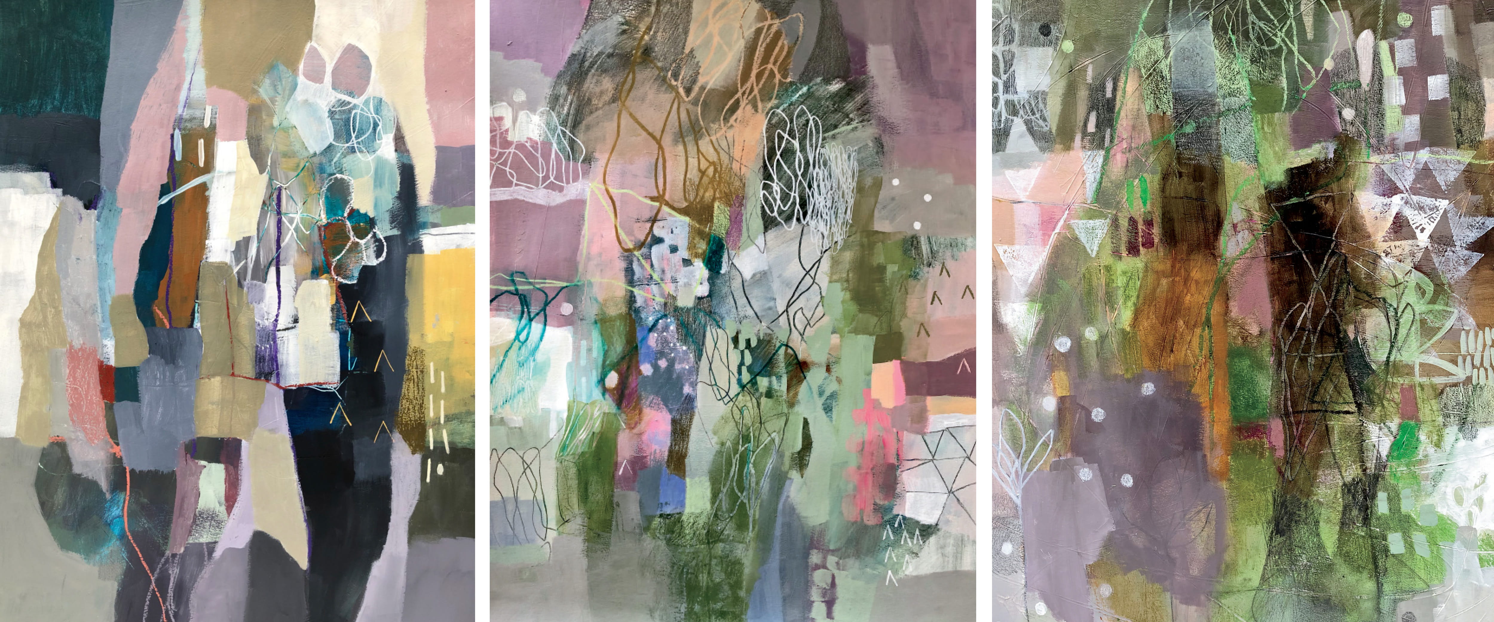 Abstract paintings by Sheila Arora