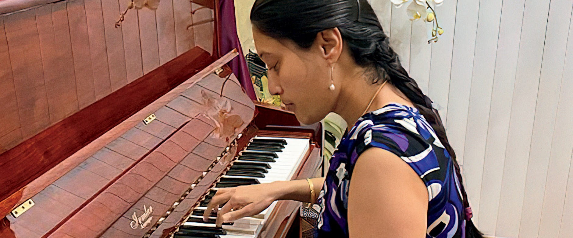 Meena Prathima R. S. Kumba playing piano