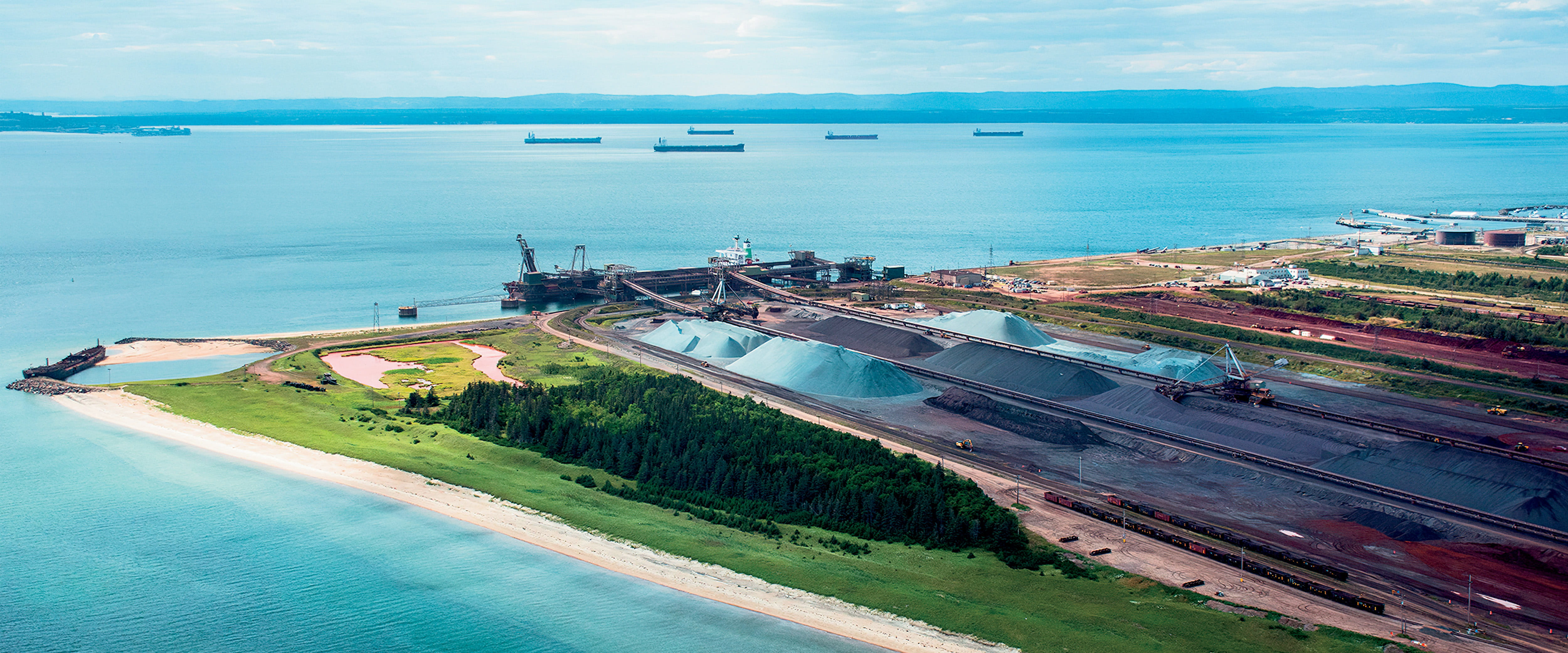 factory site near the ocean