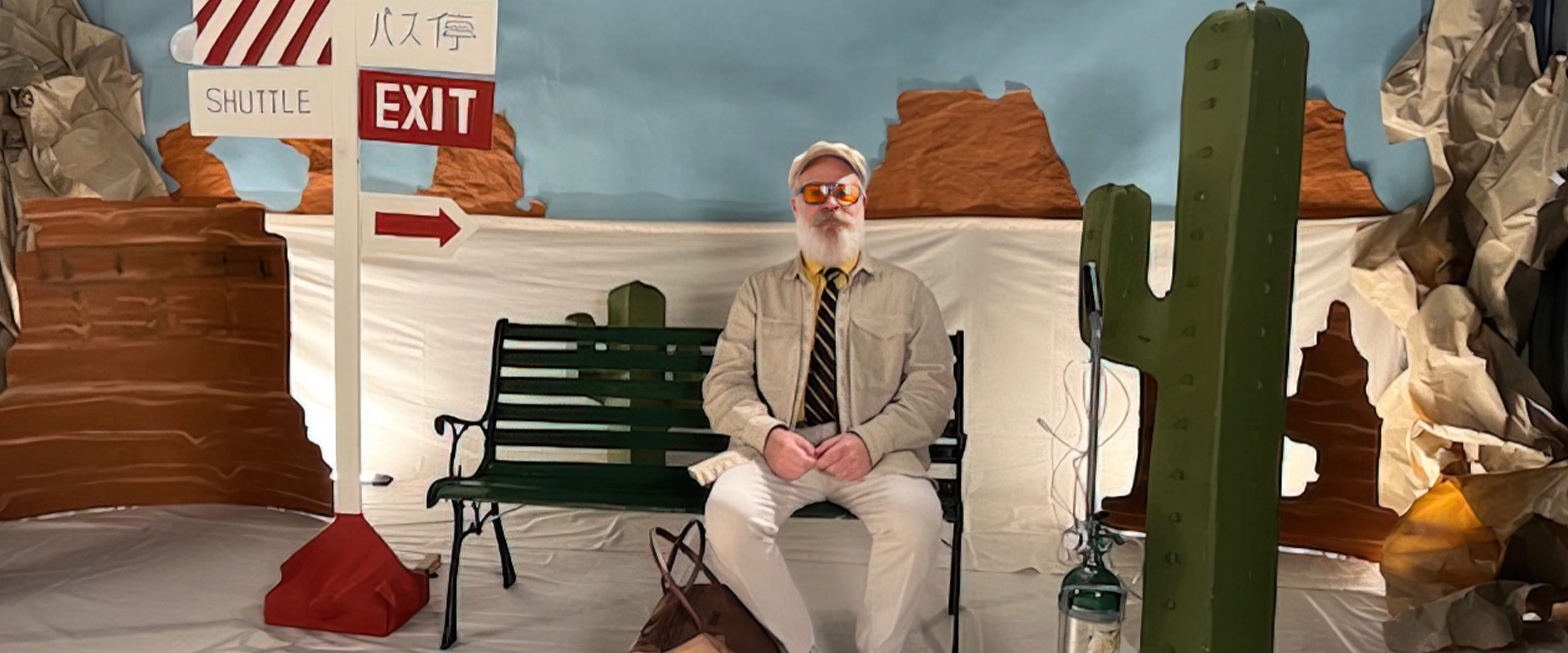 David Mueller on set.