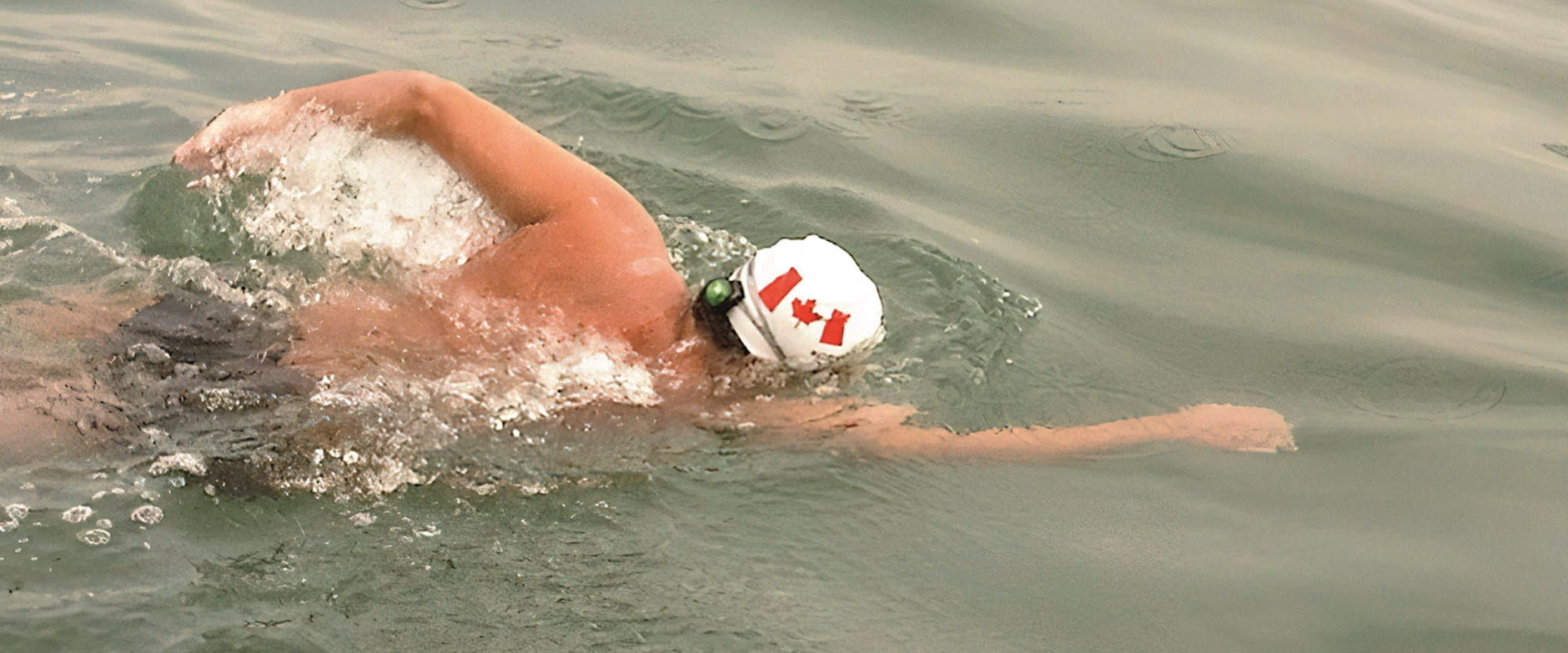 Jordan Waxman swimming in open water