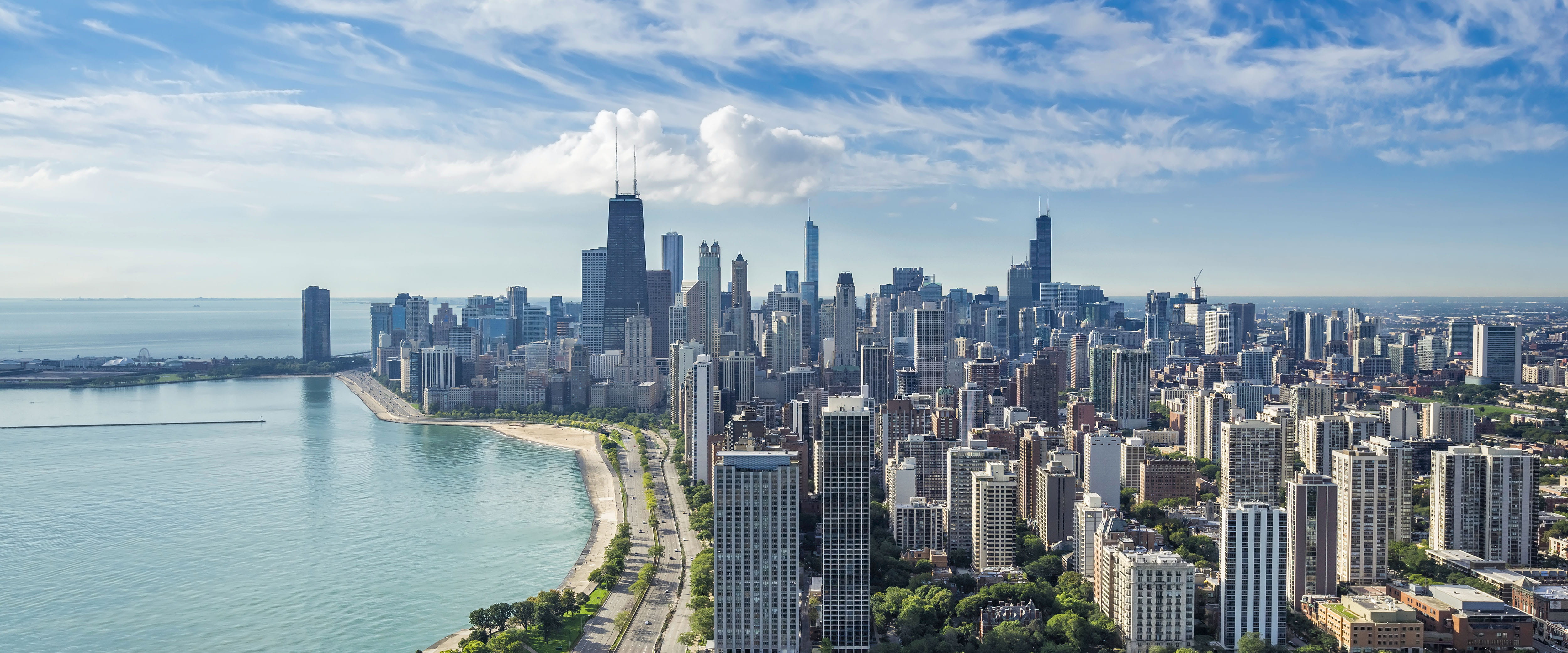 Chicago skyline from Lake Michigan