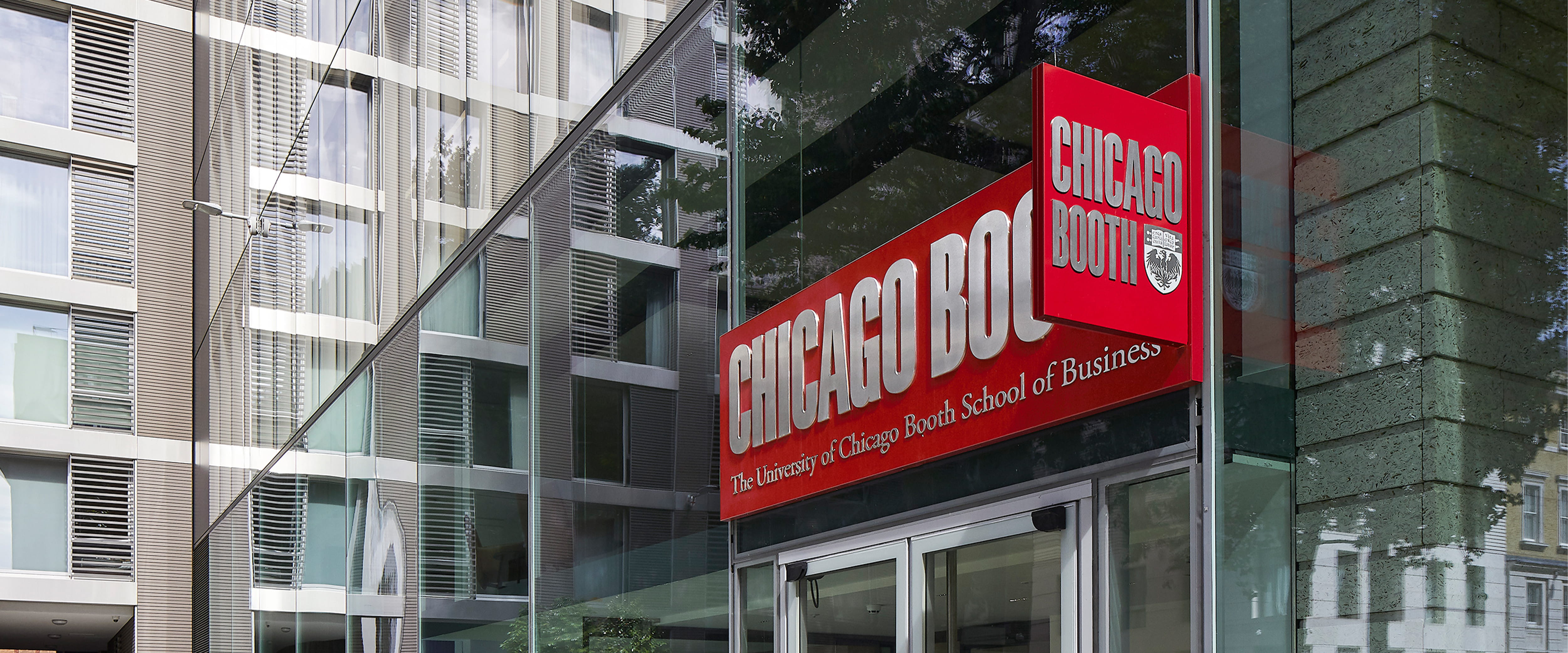 The entrance to Booth's London campus. 