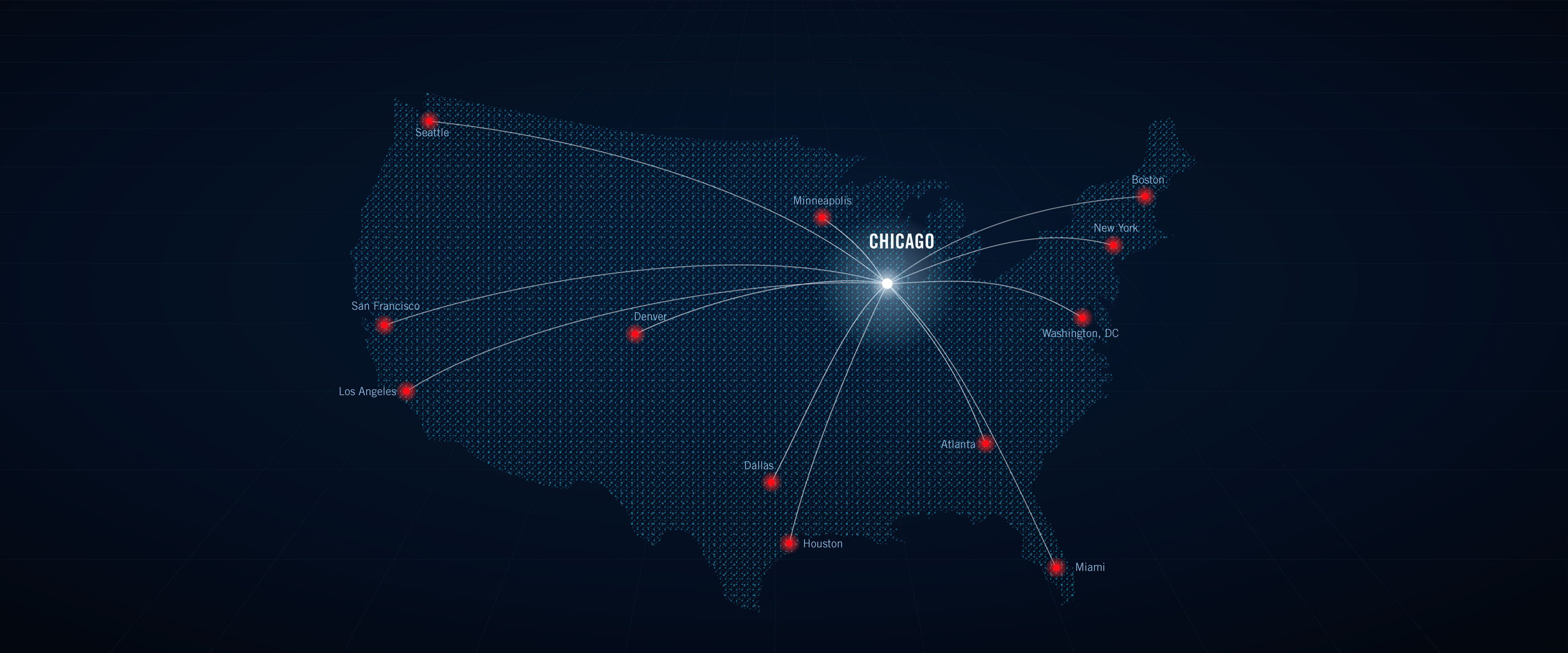 Map of US.