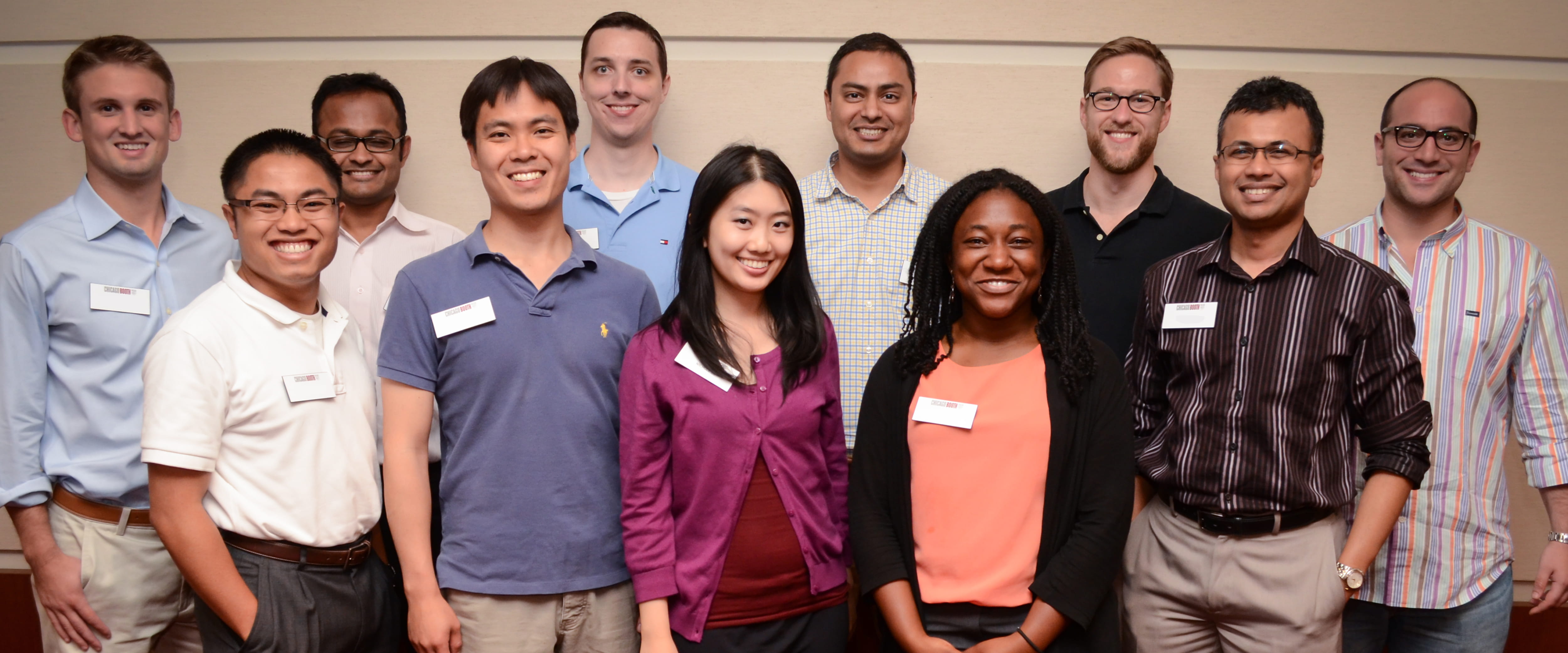 Diverse group of students posing together