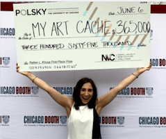 Booth alumna and founder of My Art Cache, Jilian Fenton