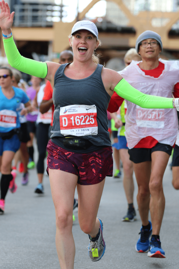 Booth Student Molly Cosgrove running a marathon