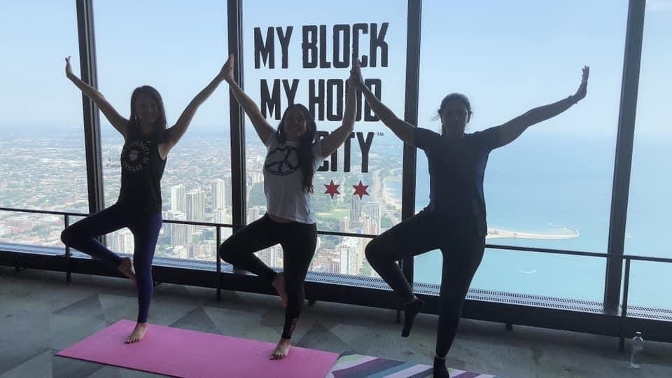 Booth's Wellness Club Members at a yoga class