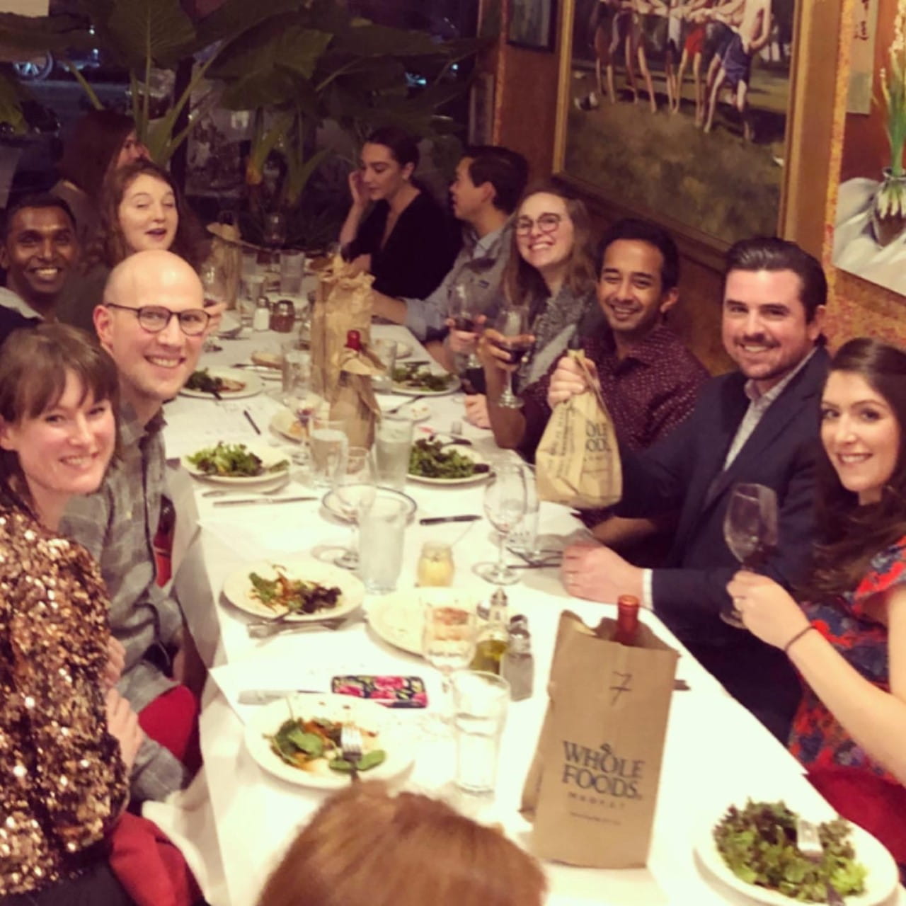 Booth students at a Wine club event