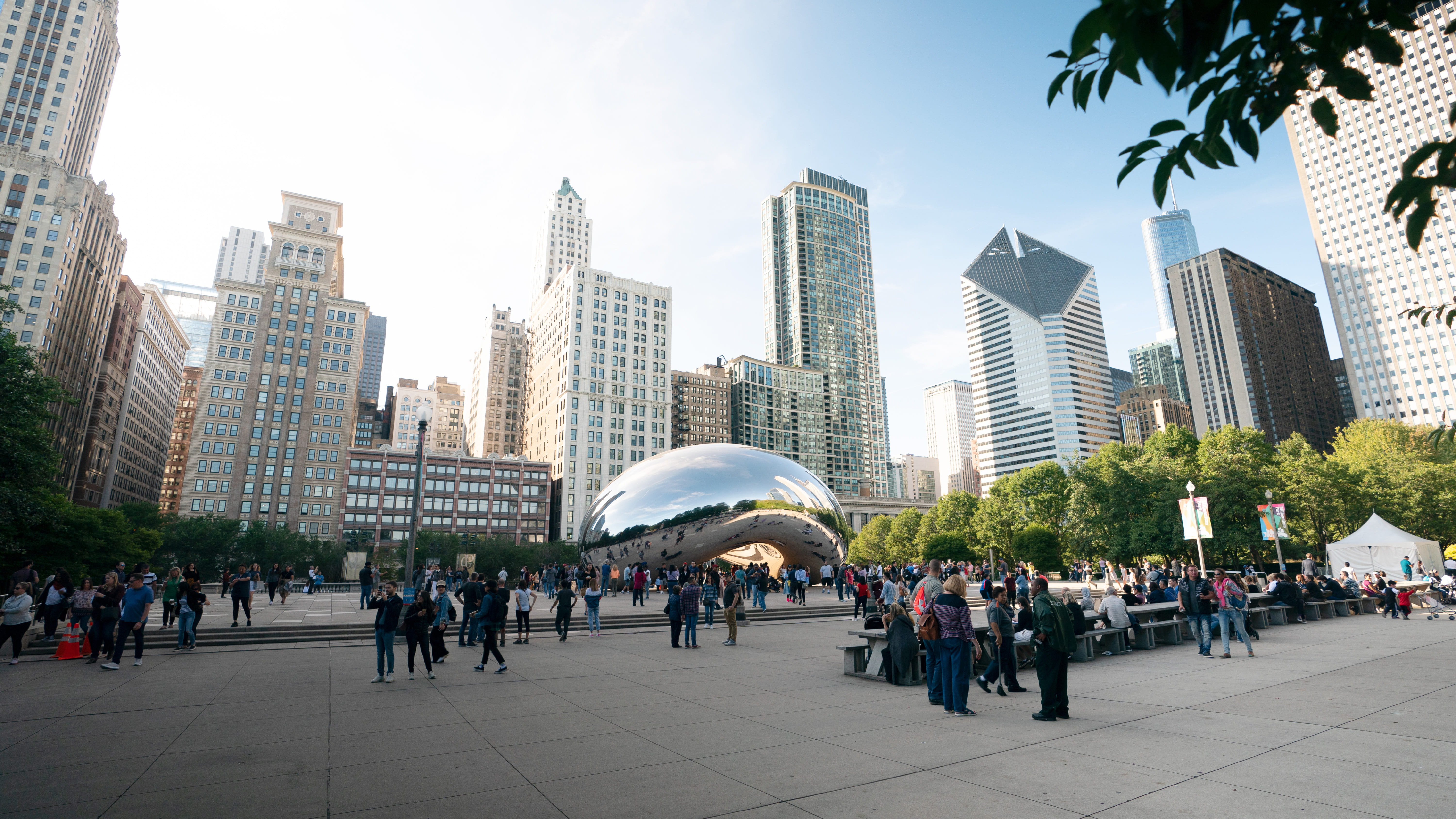 The 'bean' sculpture in Millenium Park