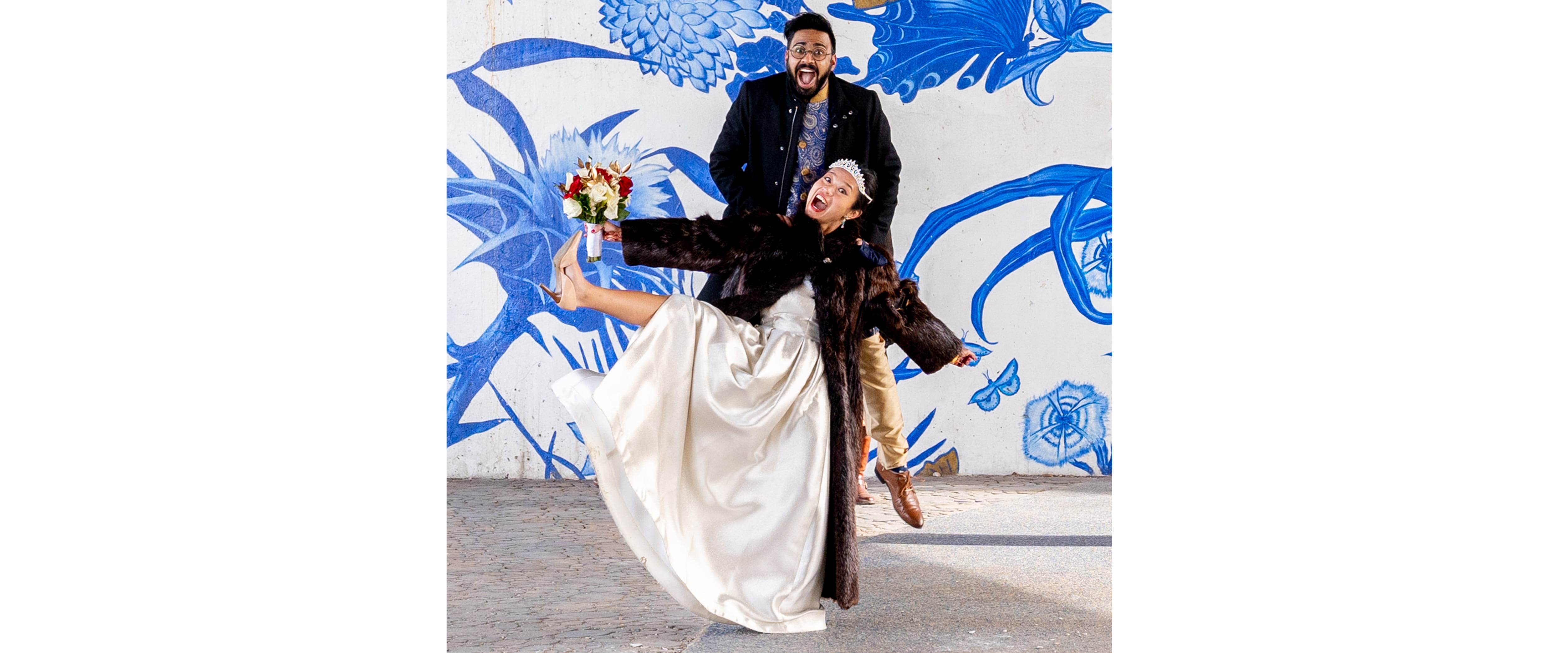 Ashwin and Jasmine on wedding day