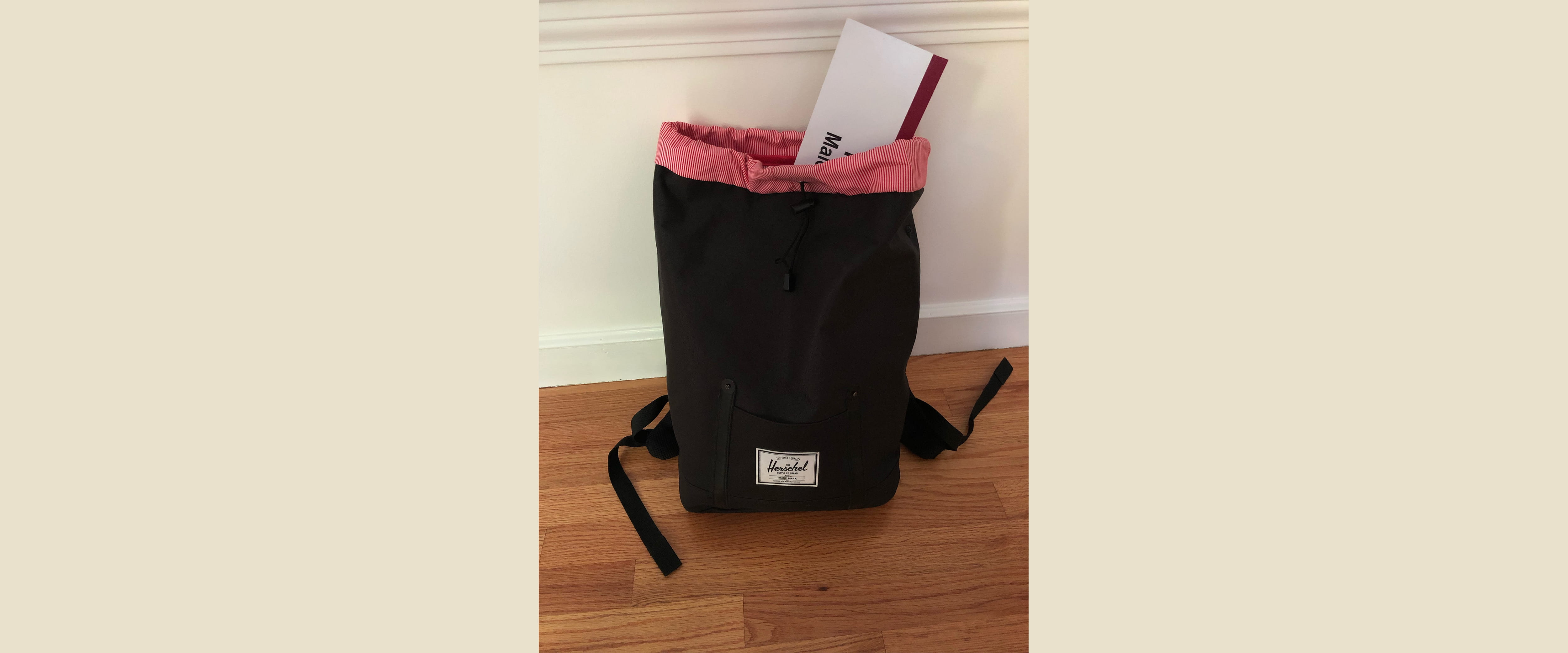 Weekend MBA student Paul Maloney's backpack