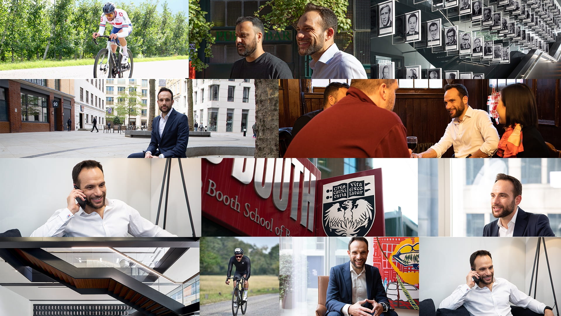 Collage of images of EMBA graduate Marco DeBenedictis