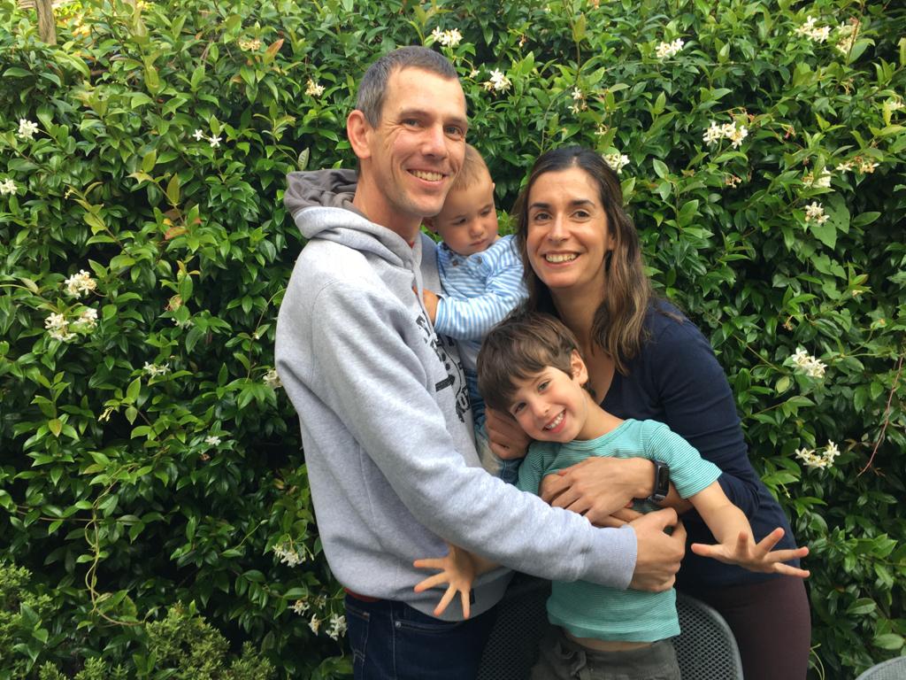 EMBA student Sev Gunes-Lasnet with her partner and two young sons