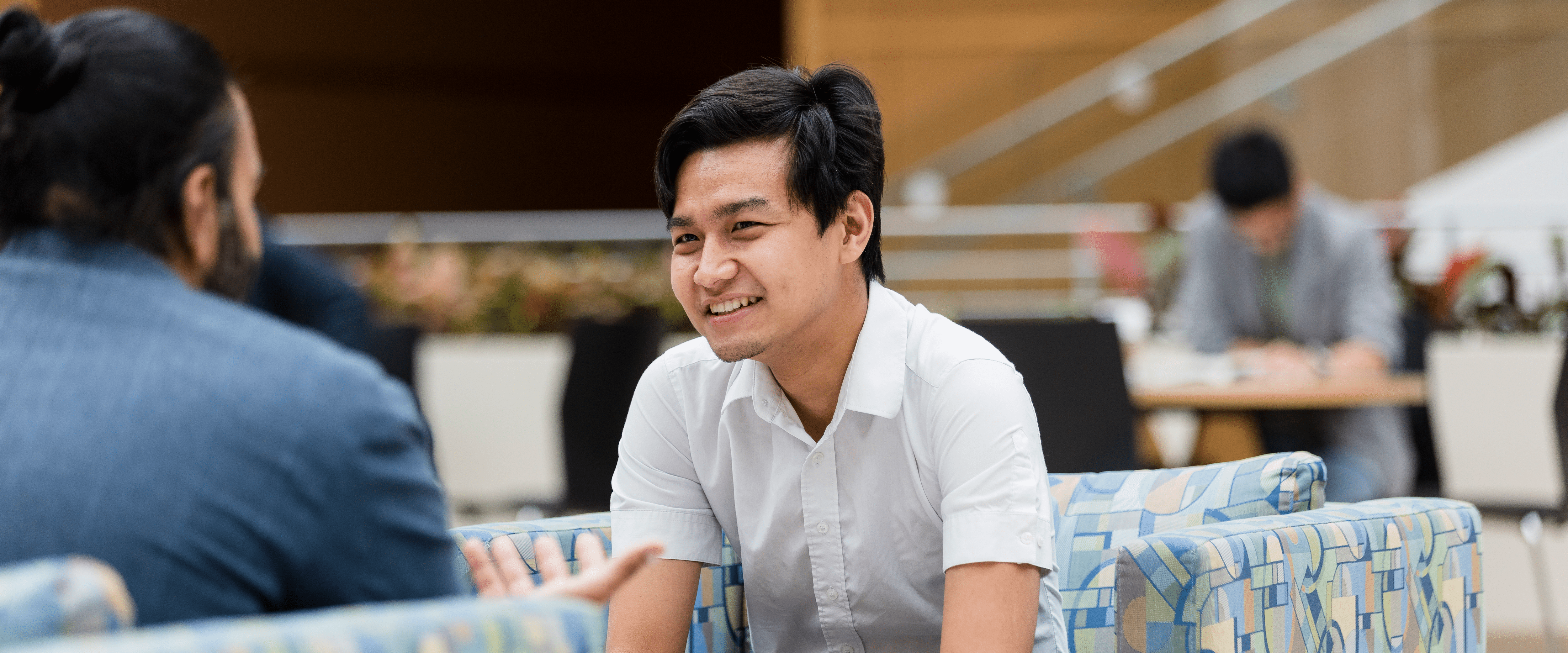 student making network connection