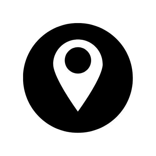 Black and white pin icon