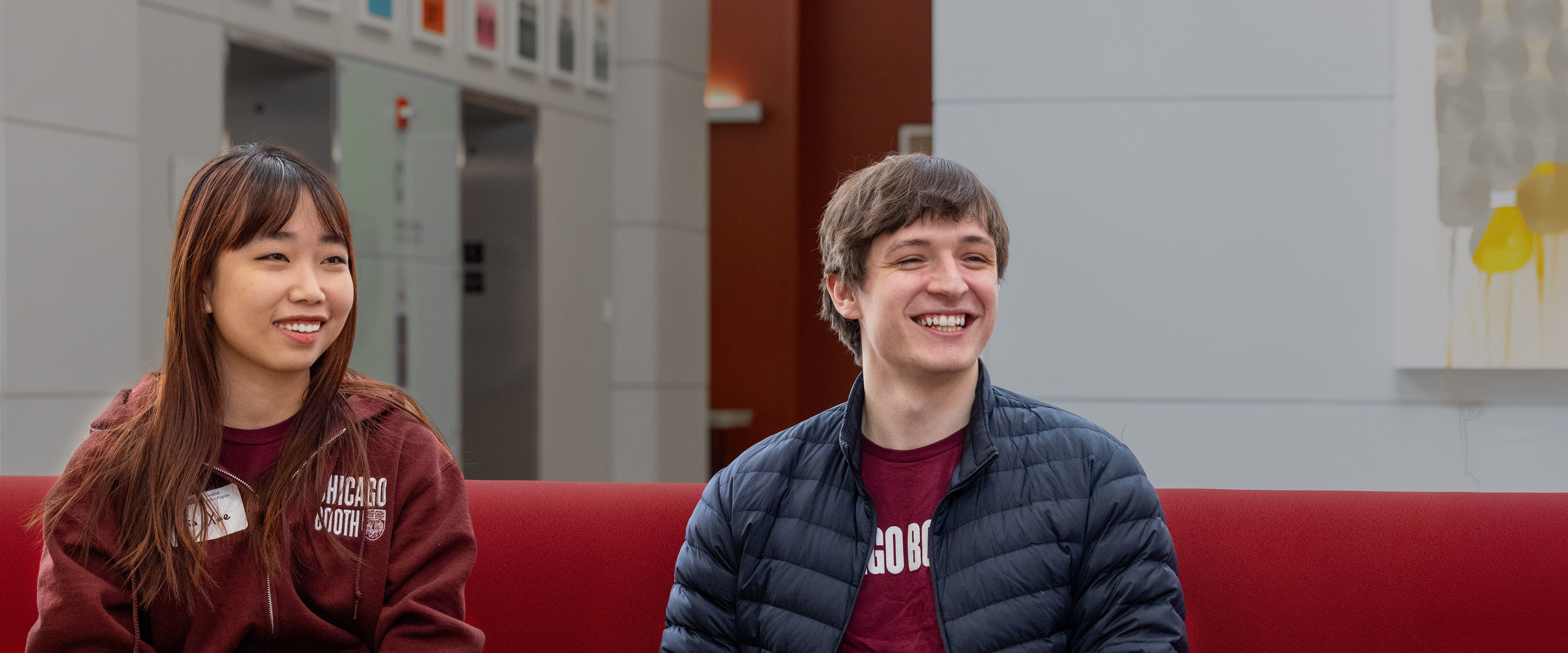 Student smiling at the camera.