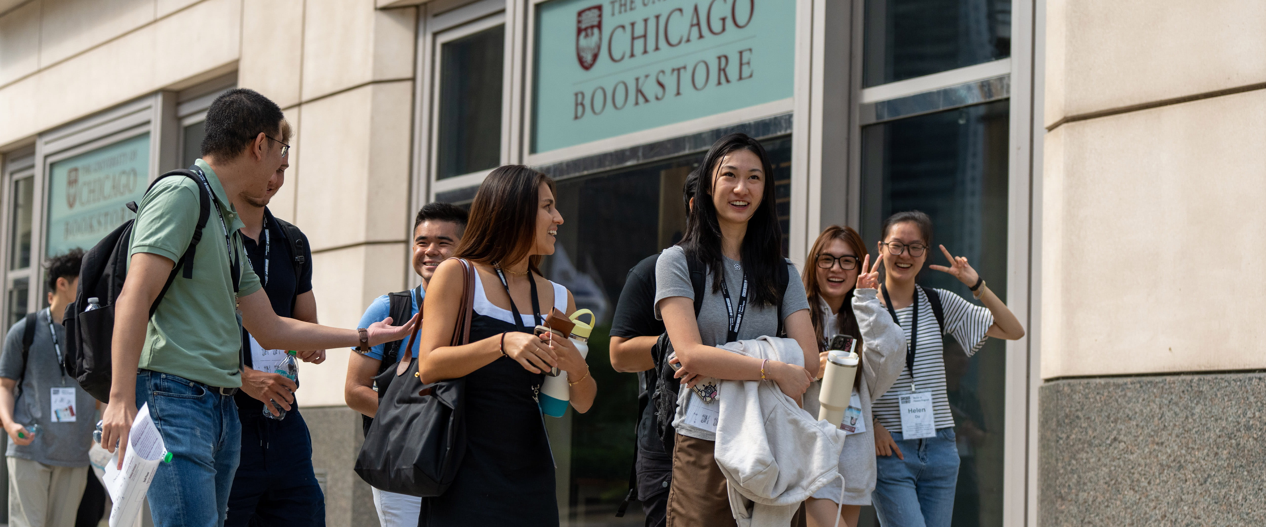 Students walking and socializing together