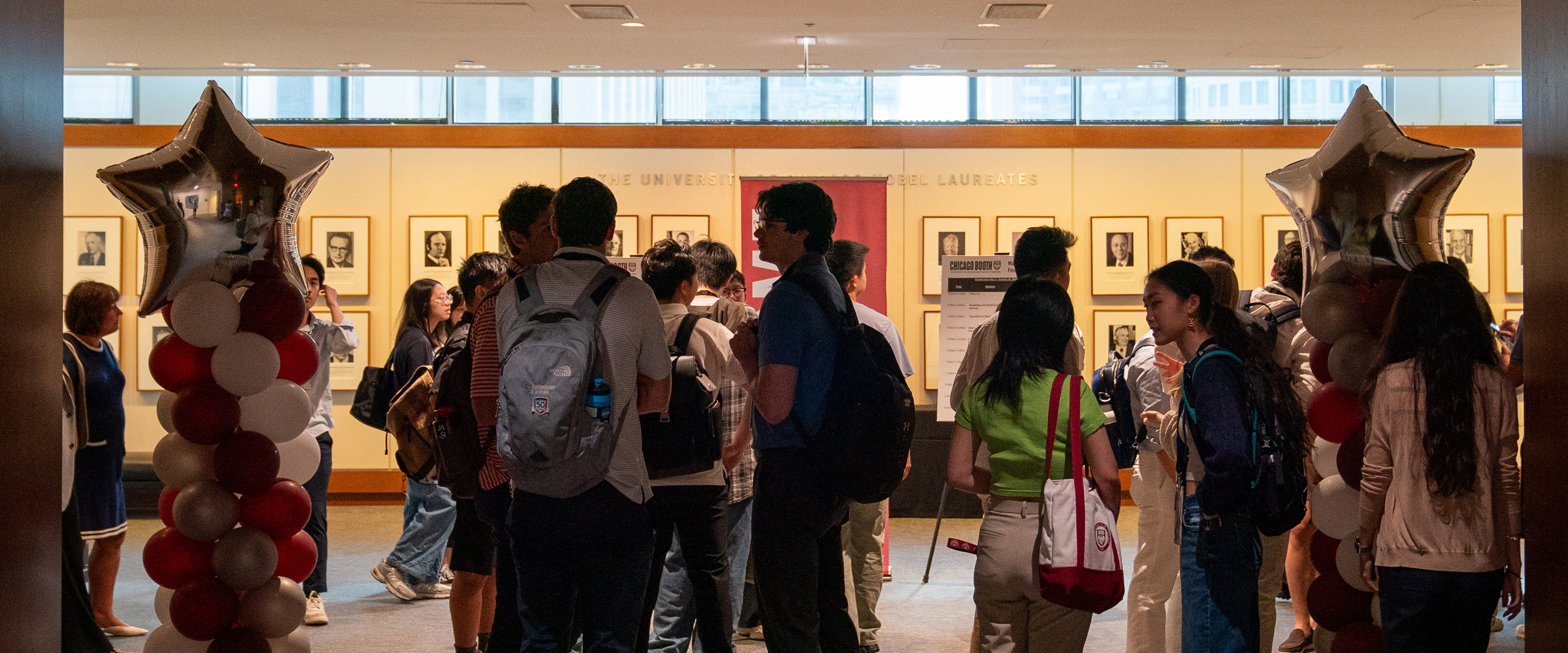 Students socializing during Booth Camp.